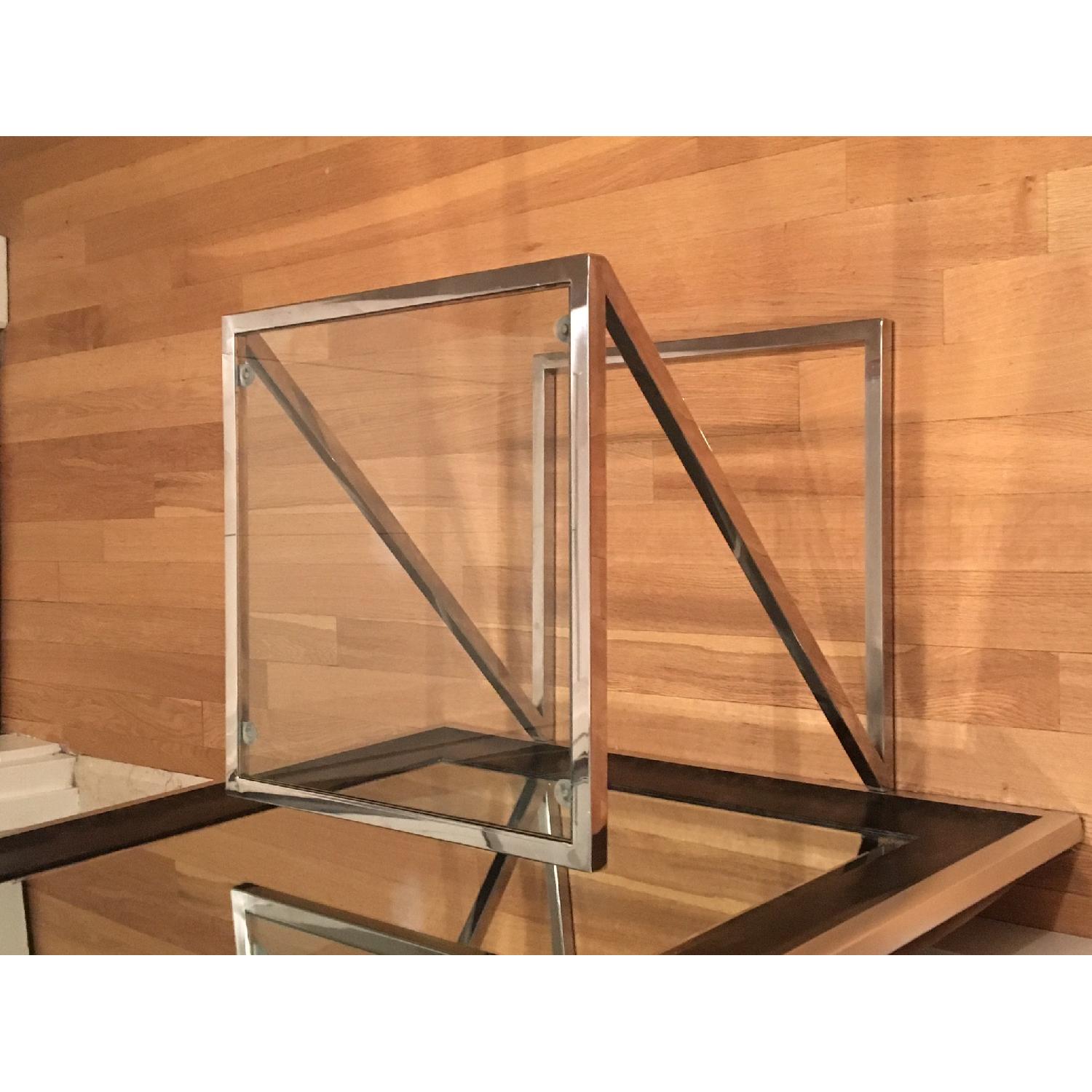 Glass & Silver Side Table - image-2