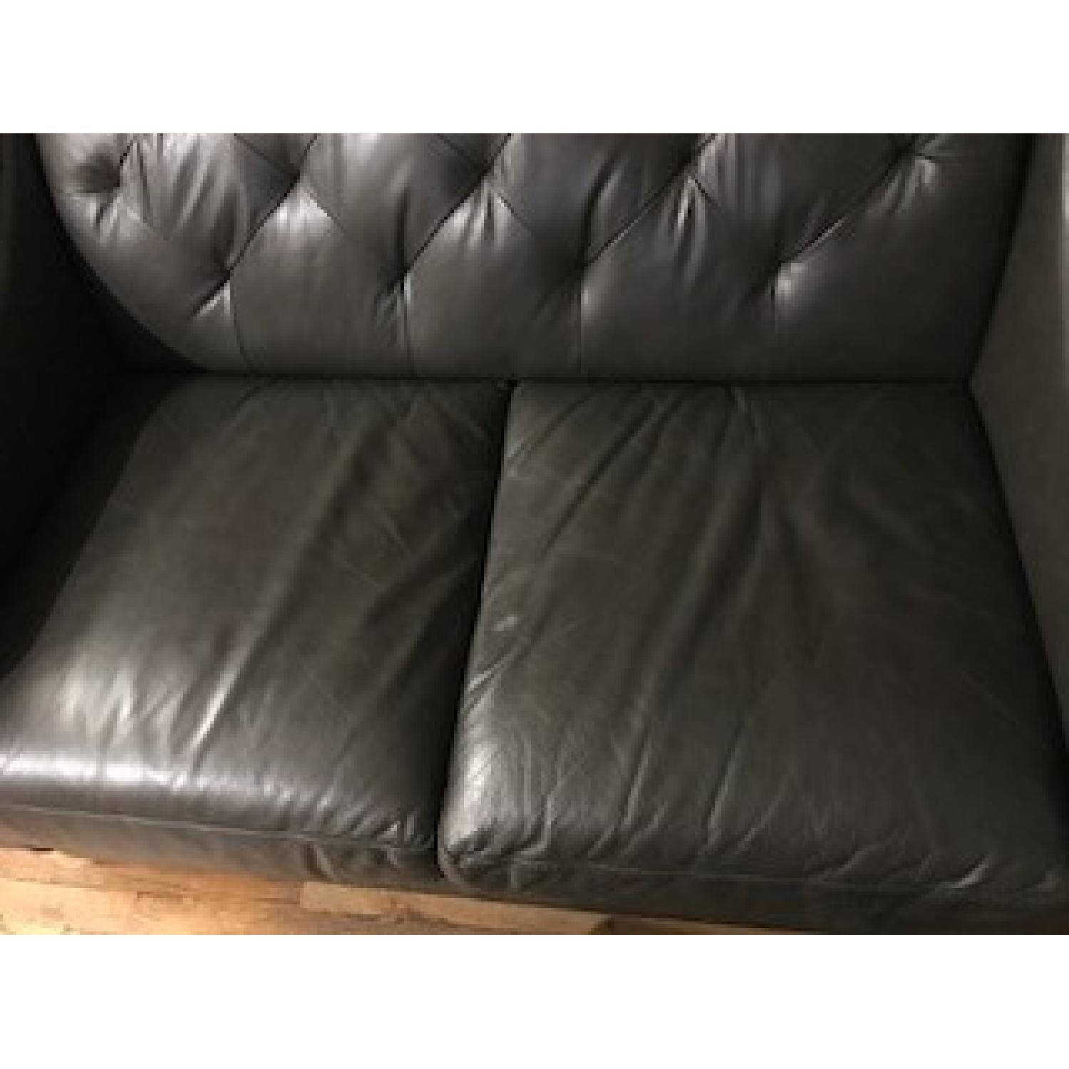 Macy's Claudia II Leather Tufted Loveseat - image-3