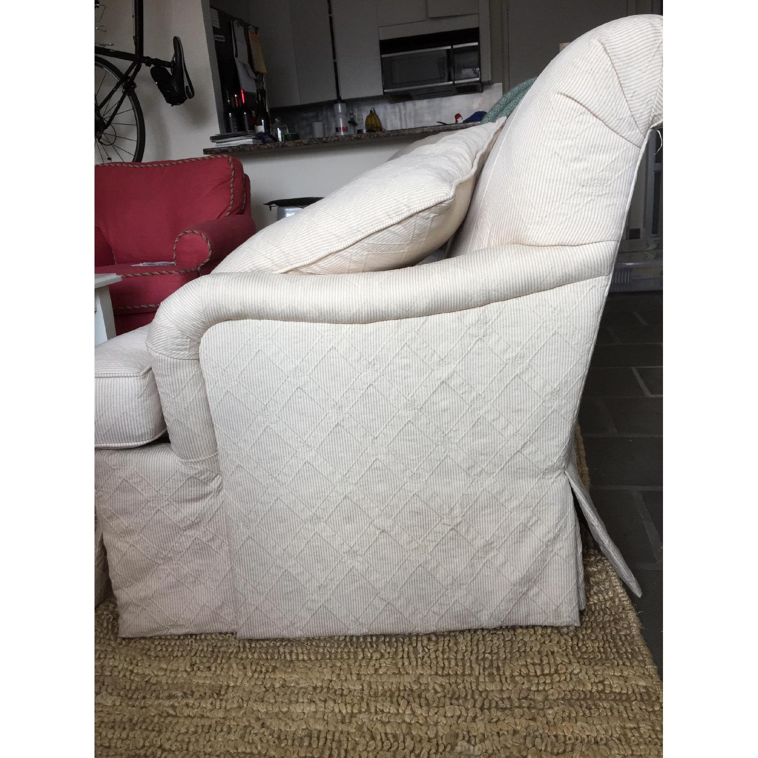 Lee Industries Off White Slipcovered Loveseat - image-5