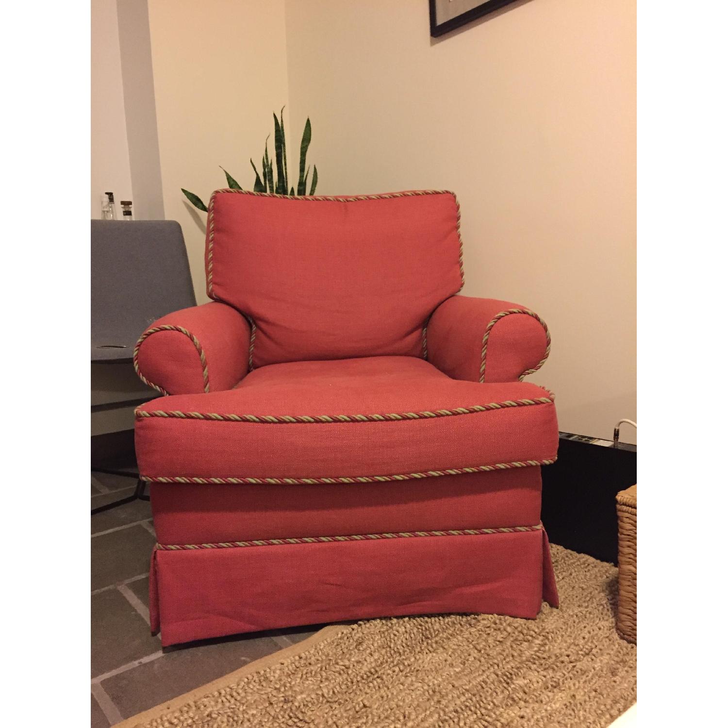 Lee Industries Red Accent Chair - image-1