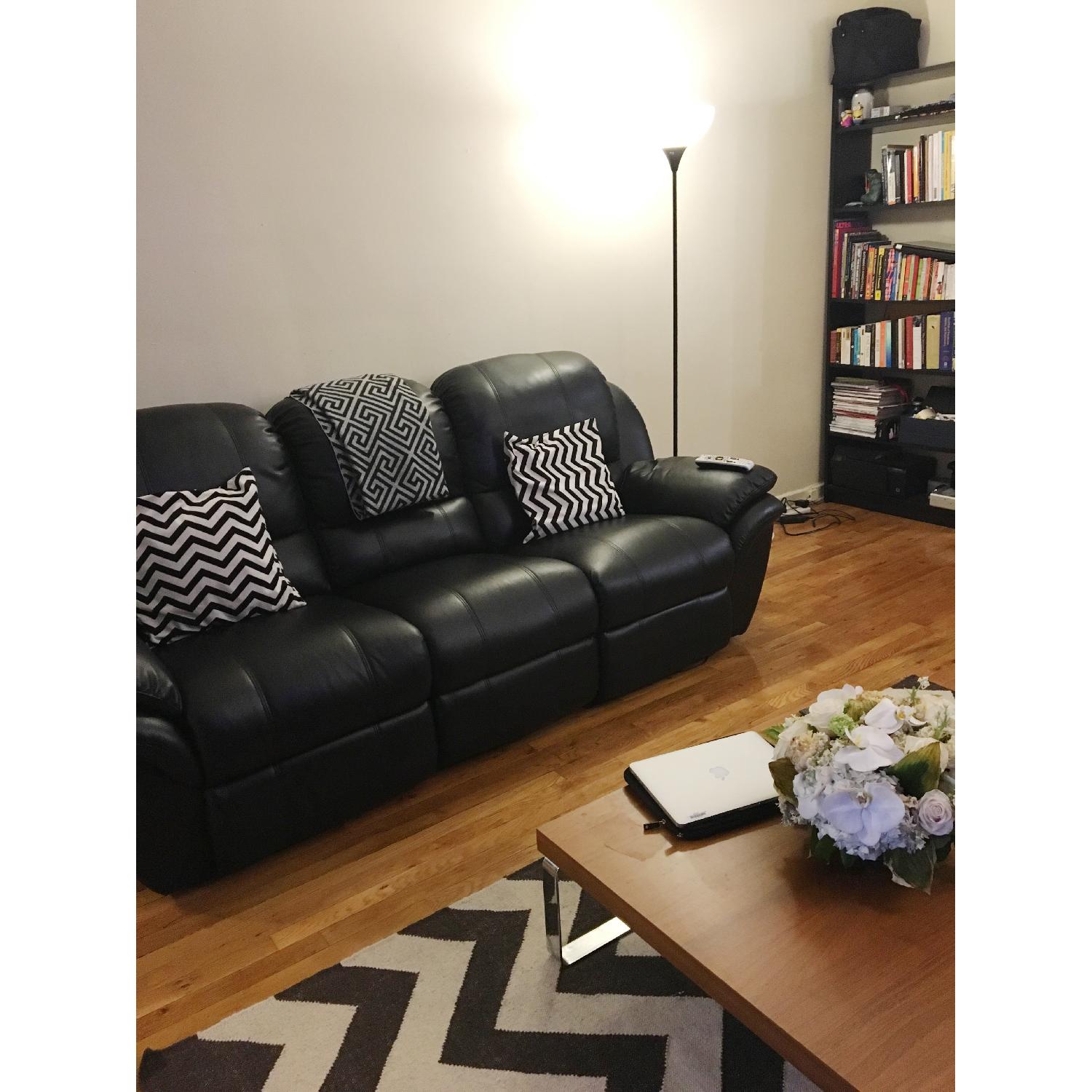 Bob's Faux Leather Recliner Sofa - image-1