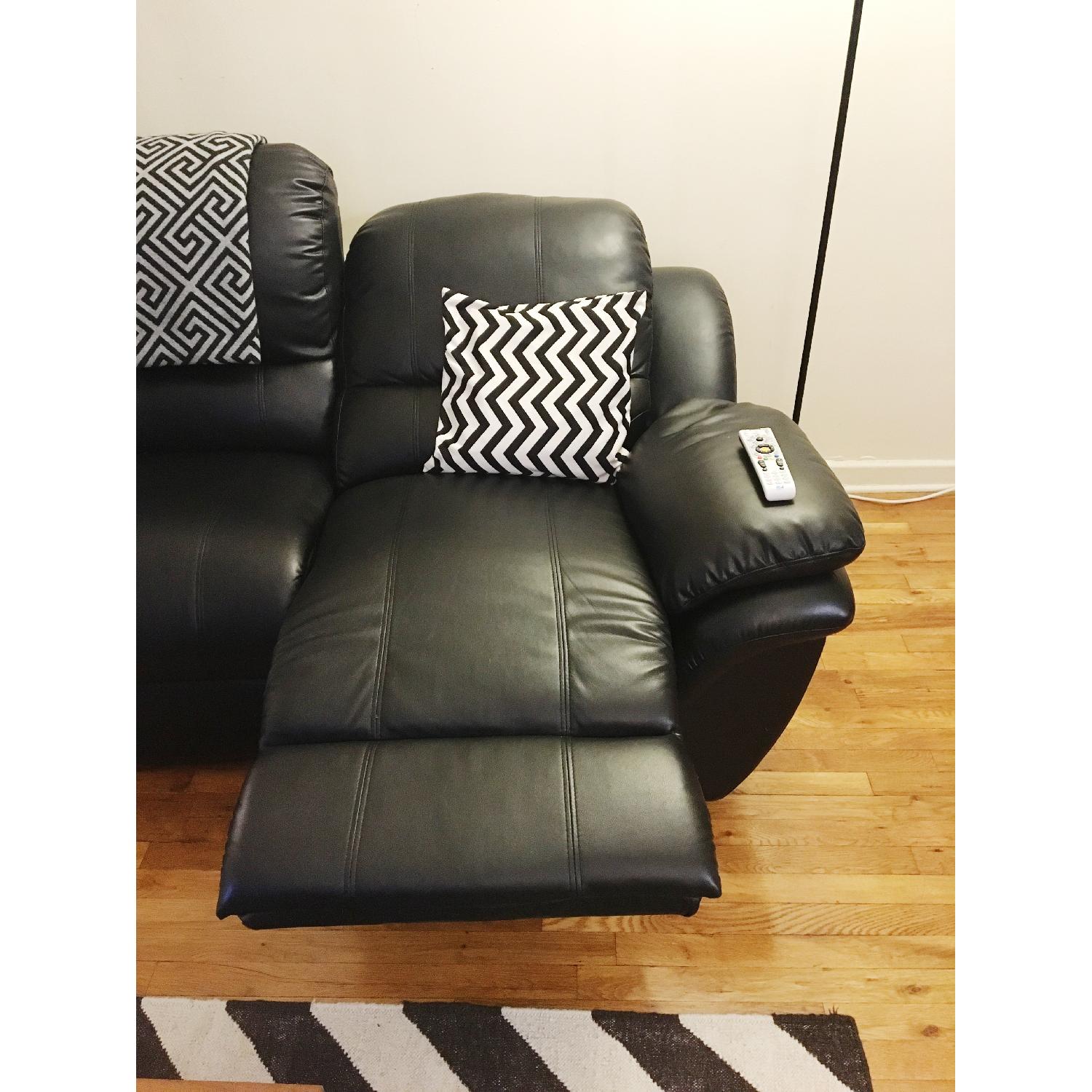 Bob's Faux Leather Recliner Sofa - image-2