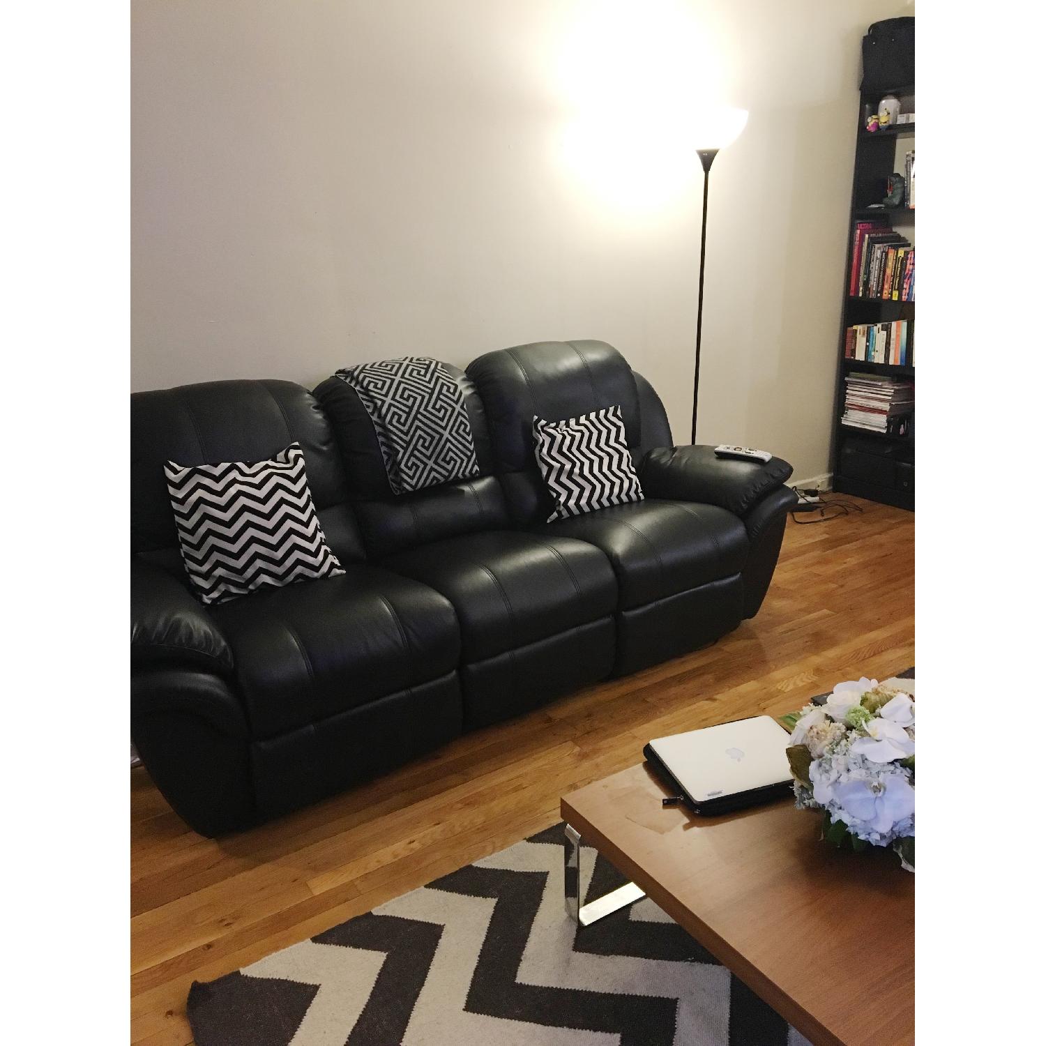 Bob's Faux Leather Recliner Sofa - image-3