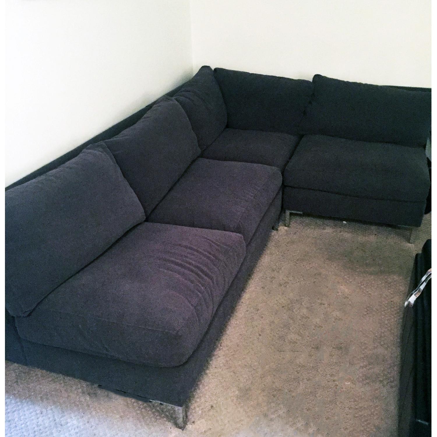 CB2 L-Shaped Sectional Sofa in Grey - image-1