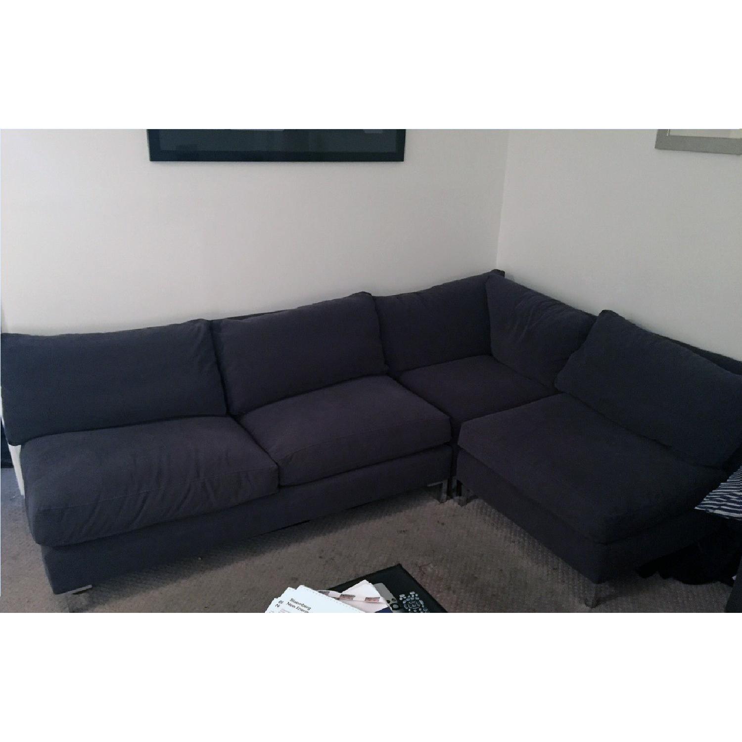 CB2 L-Shaped Sectional Sofa in Grey - image-2