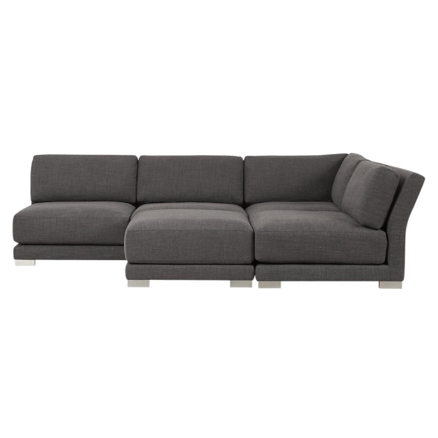 CB2 L-Shaped Sectional Sofa in Grey - image-4