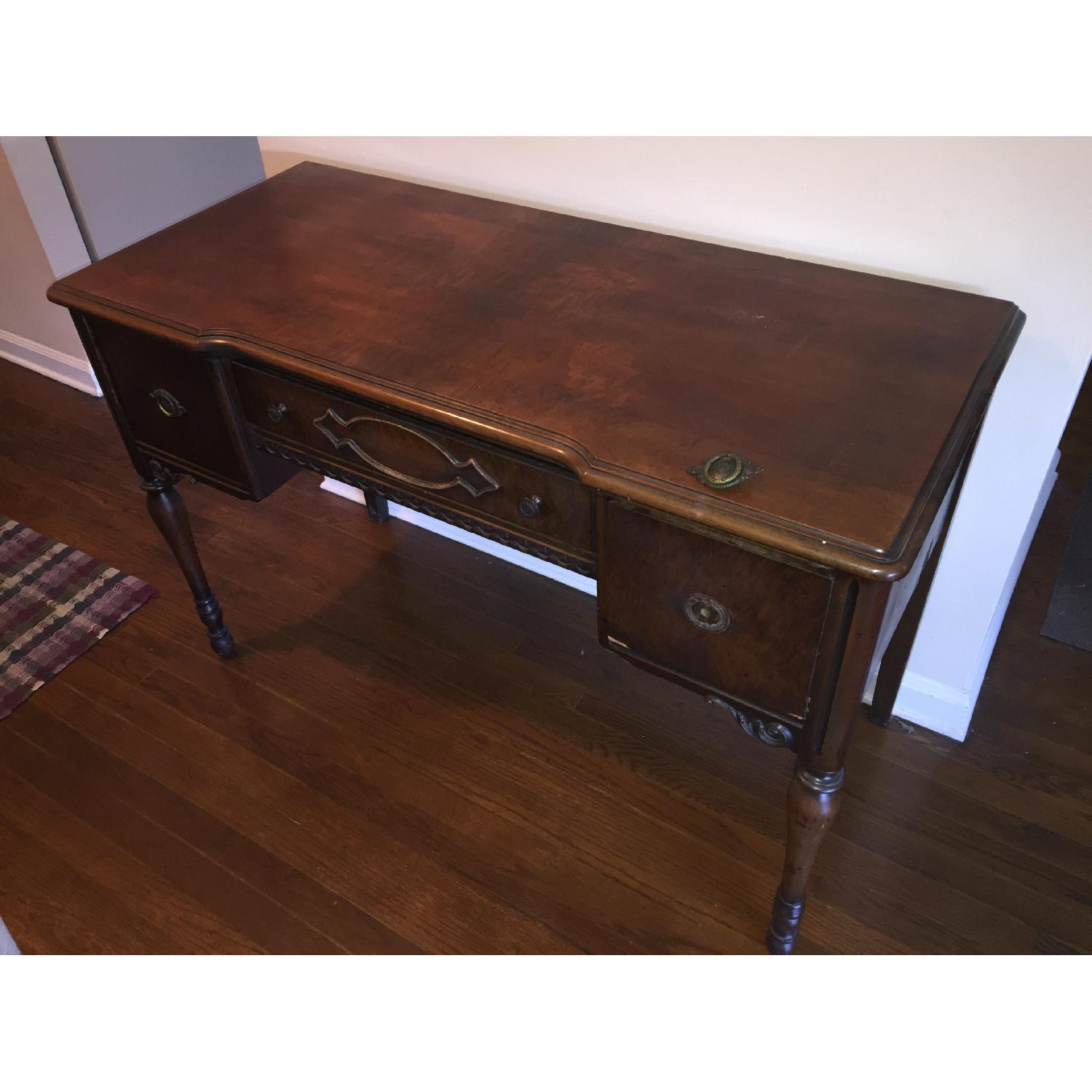 Antique Wood Desk - image-1