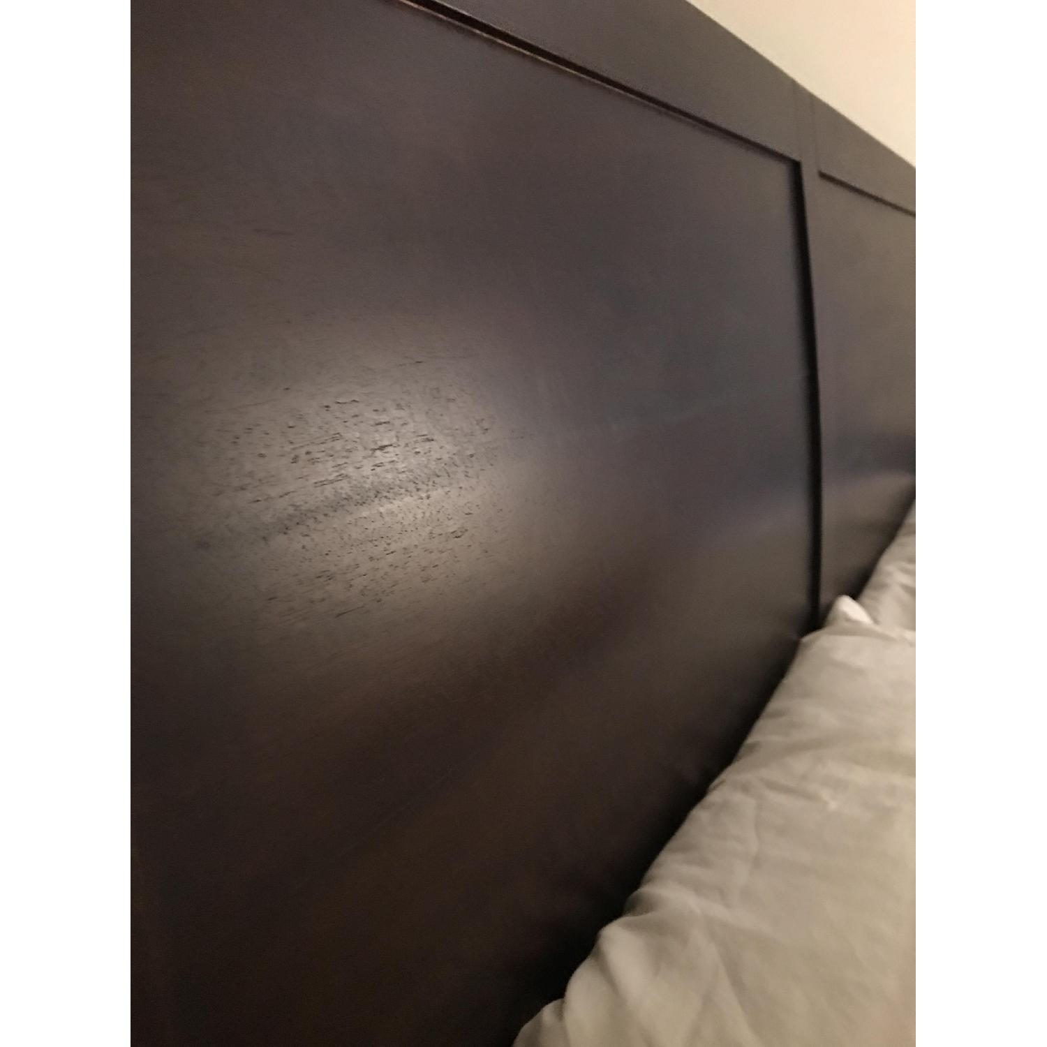 Crate & Barrel Dawson Grey Wash Queen Sleigh Bed - image-3