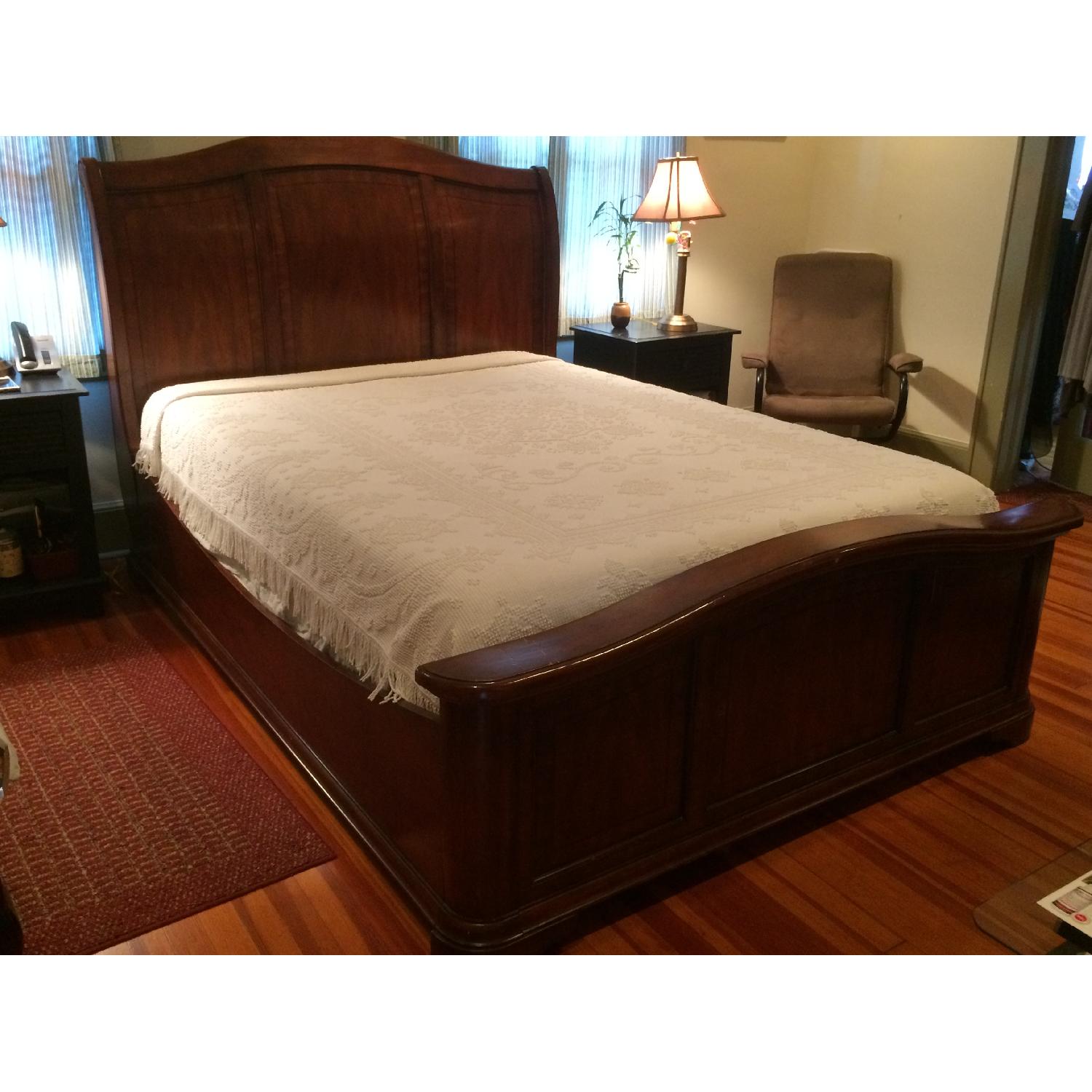 Queen Size Sleigh Bed Frame - image-9