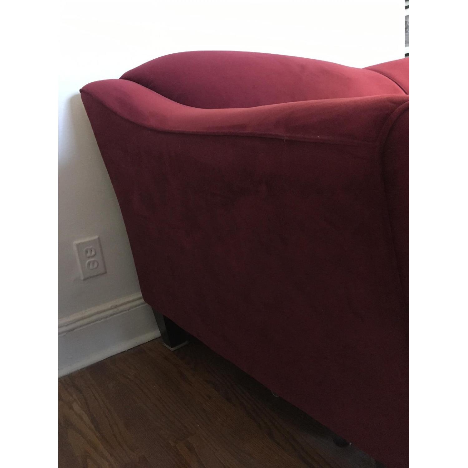 Raymour & Flanigan Scarlet Microfiber Sofa - image-2