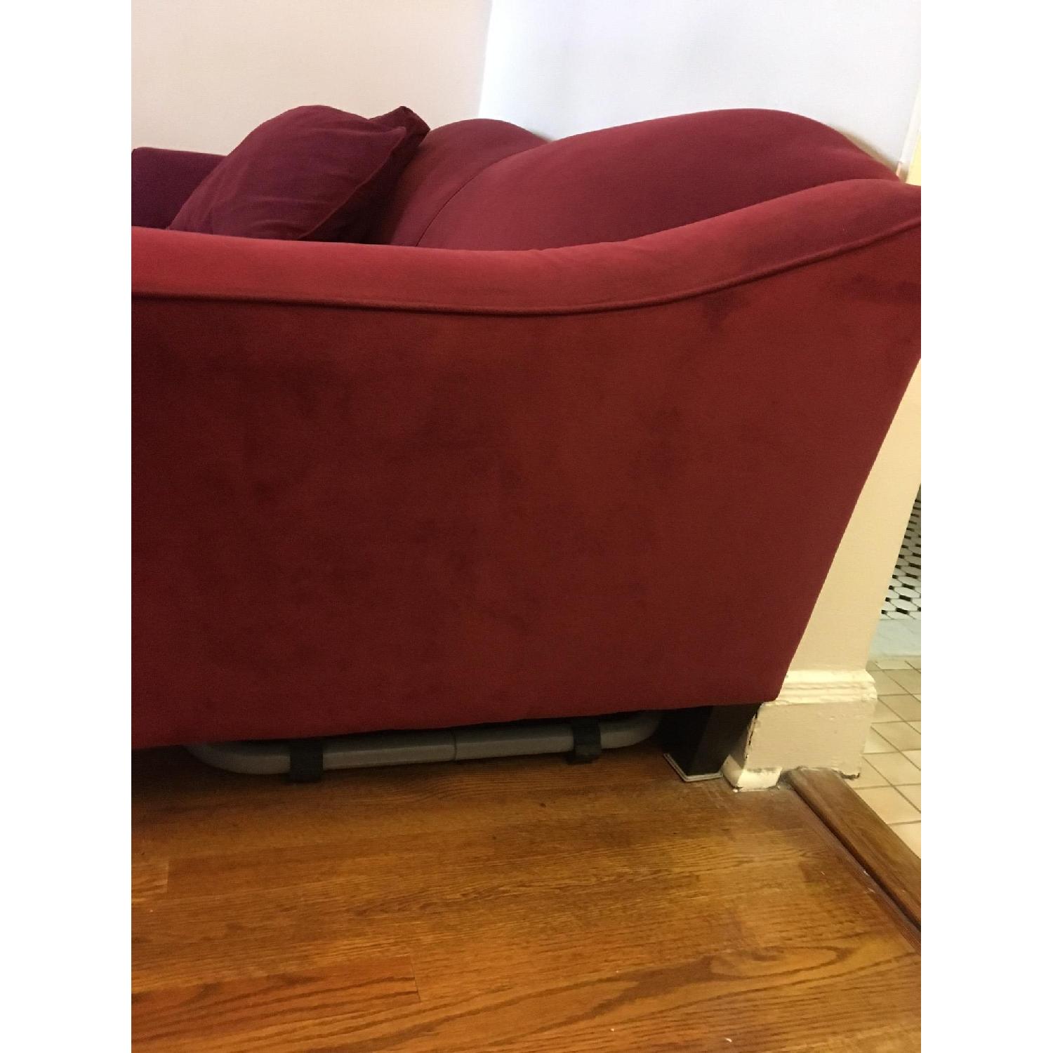 Raymour & Flanigan Scarlet Microfiber Sofa - image-3