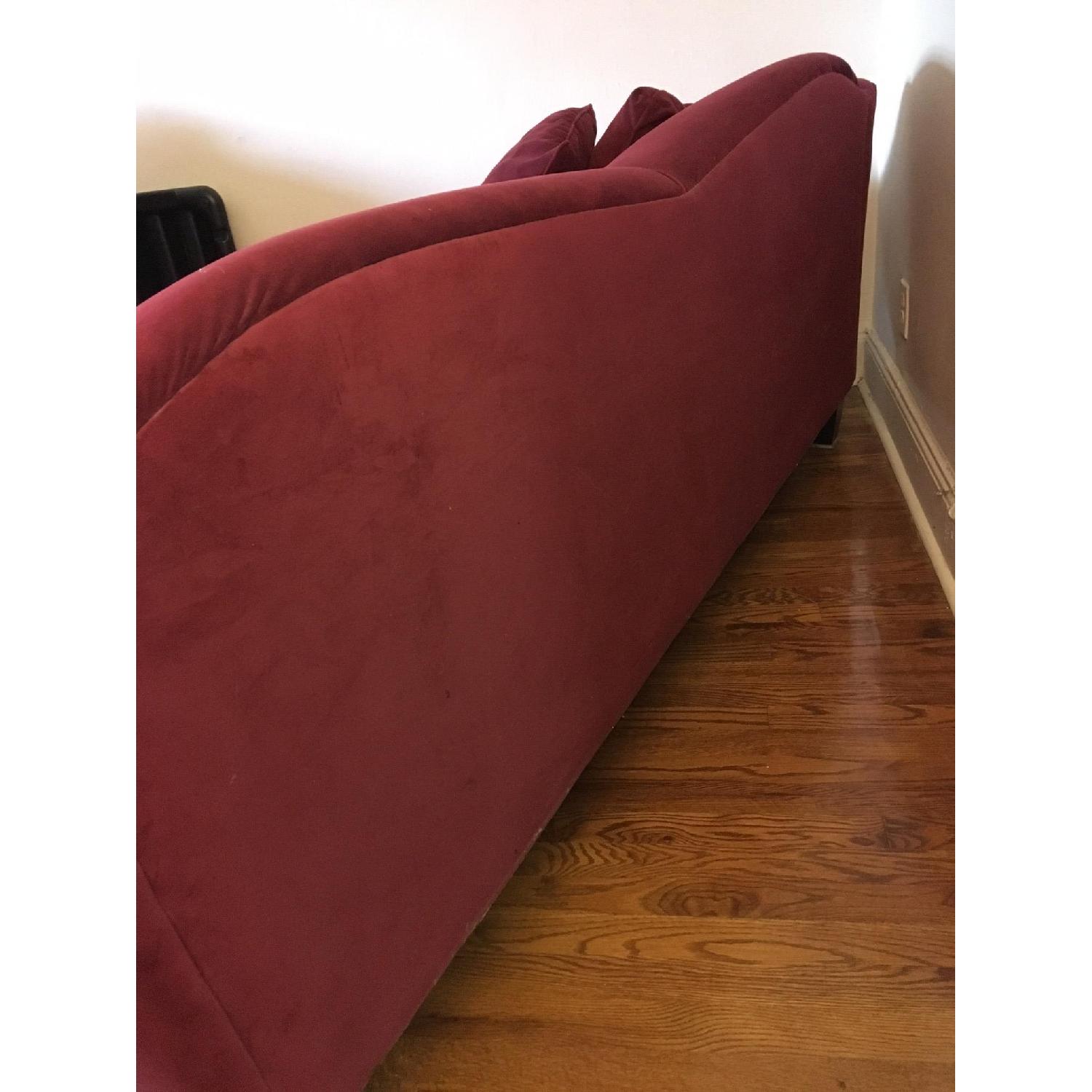 Raymour & Flanigan Scarlet Microfiber Sofa - image-4