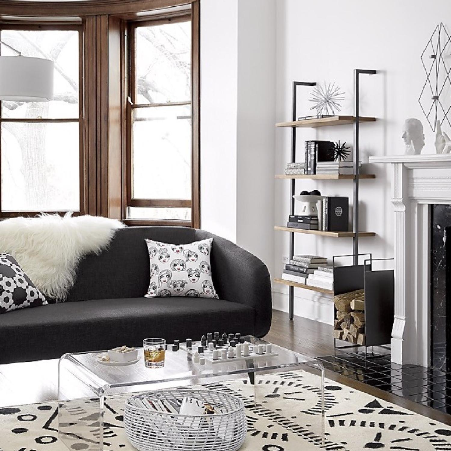 CB2 Helix Acacia WallMounted Bookcase AptDeco