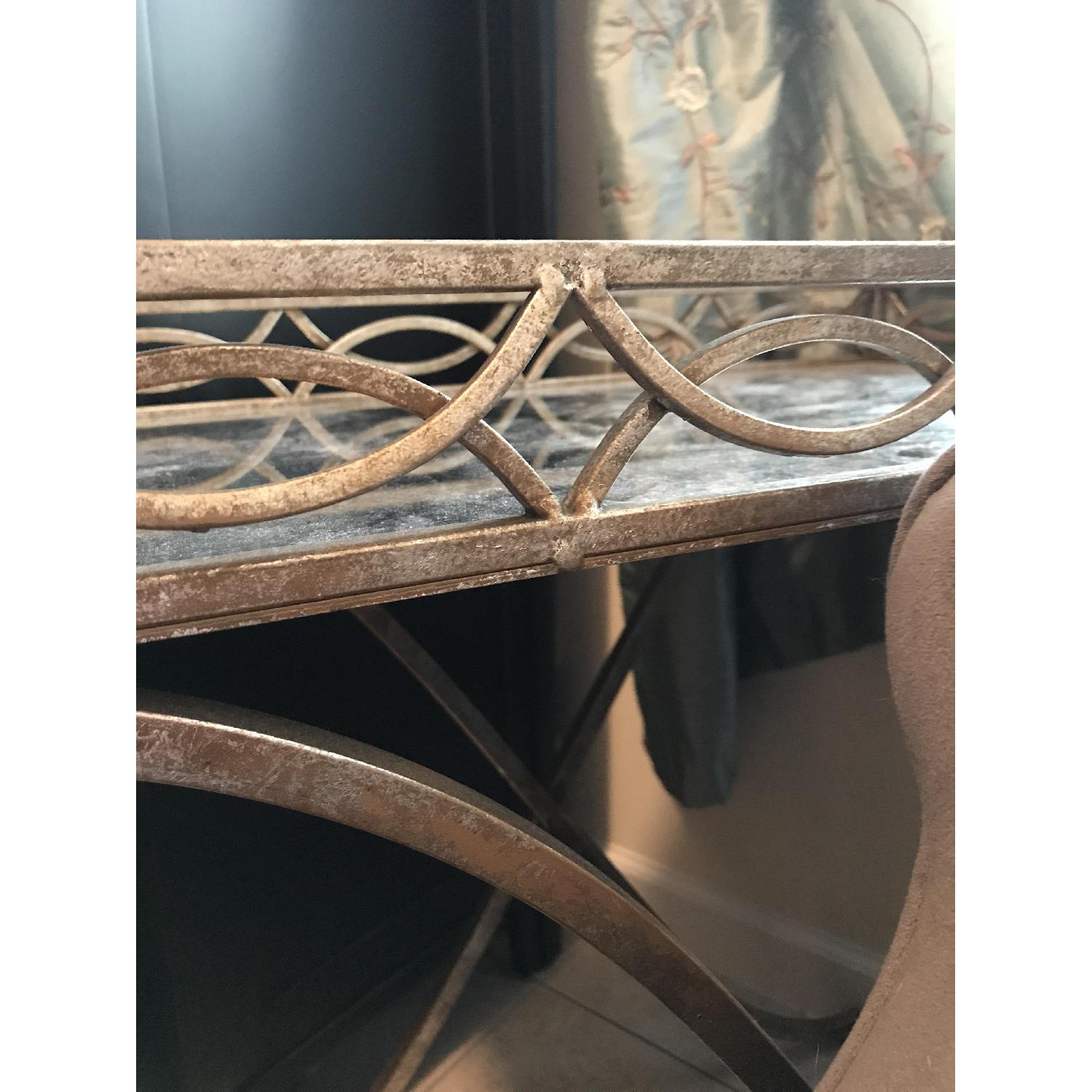 Metal & Mirrored Accent Table - image-1
