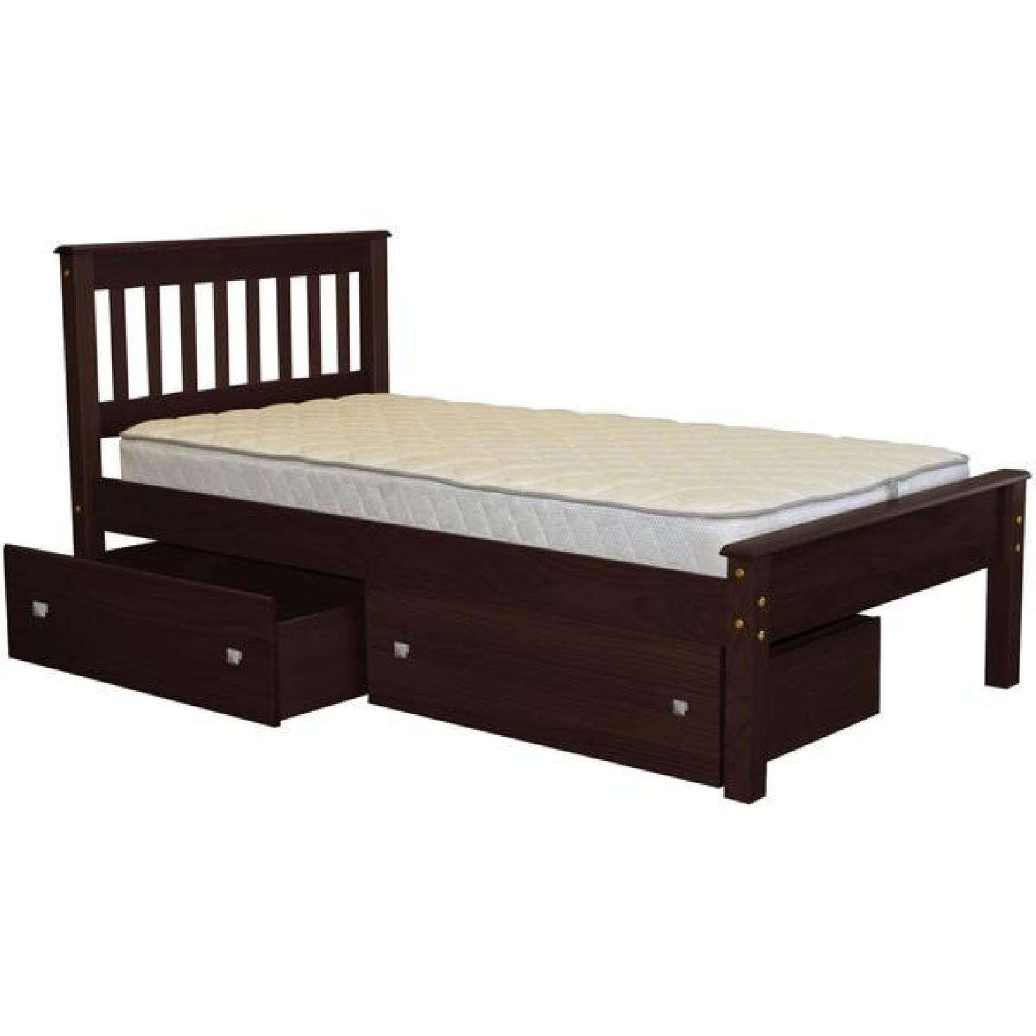 Twin Mission-Style Beds w/ Storage Drawers - image-2