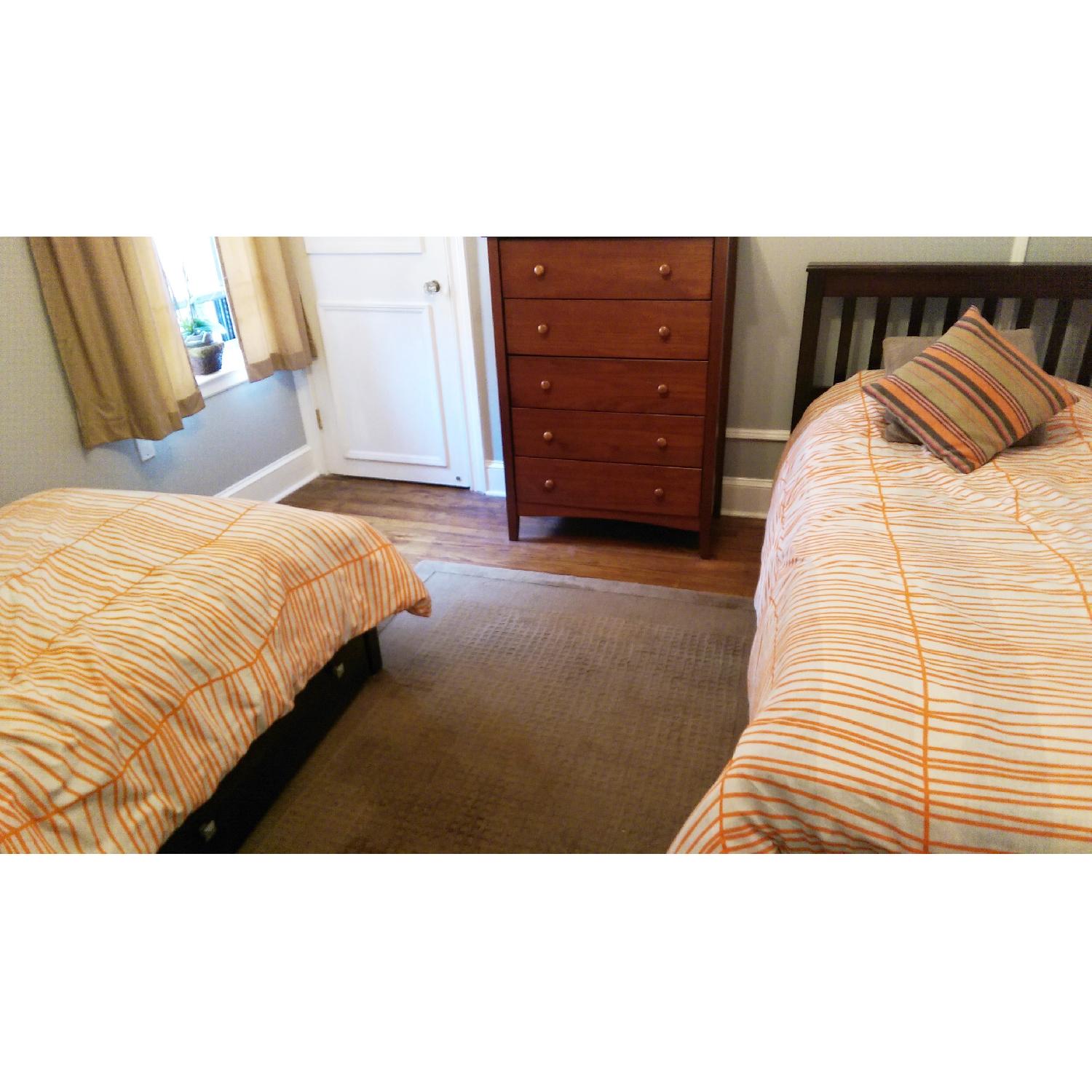 Twin Mission-Style Beds w/ Storage Drawers - image-3