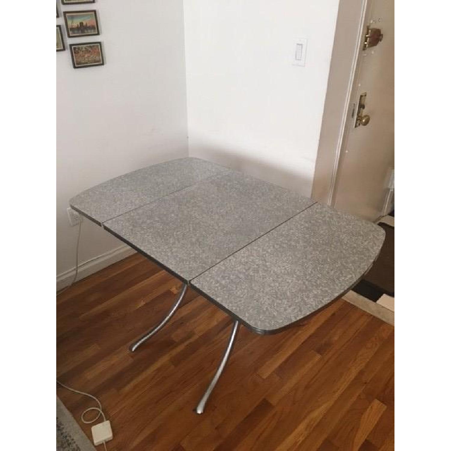 Daystrom Vintage Chrome & Formica Drop Leaf Dining Table - image-3