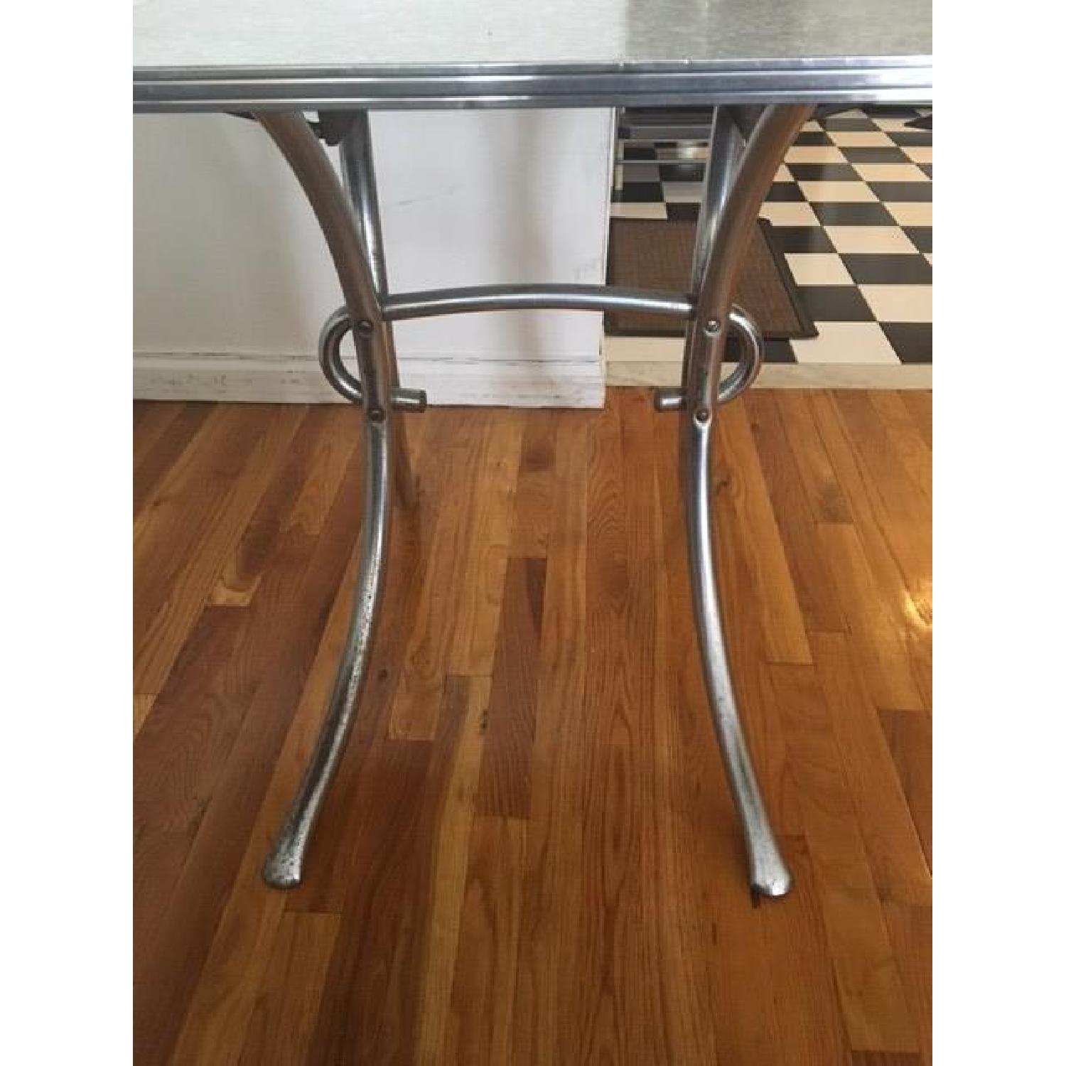Daystrom Vintage Chrome & Formica Drop Leaf Dining Table - image-6