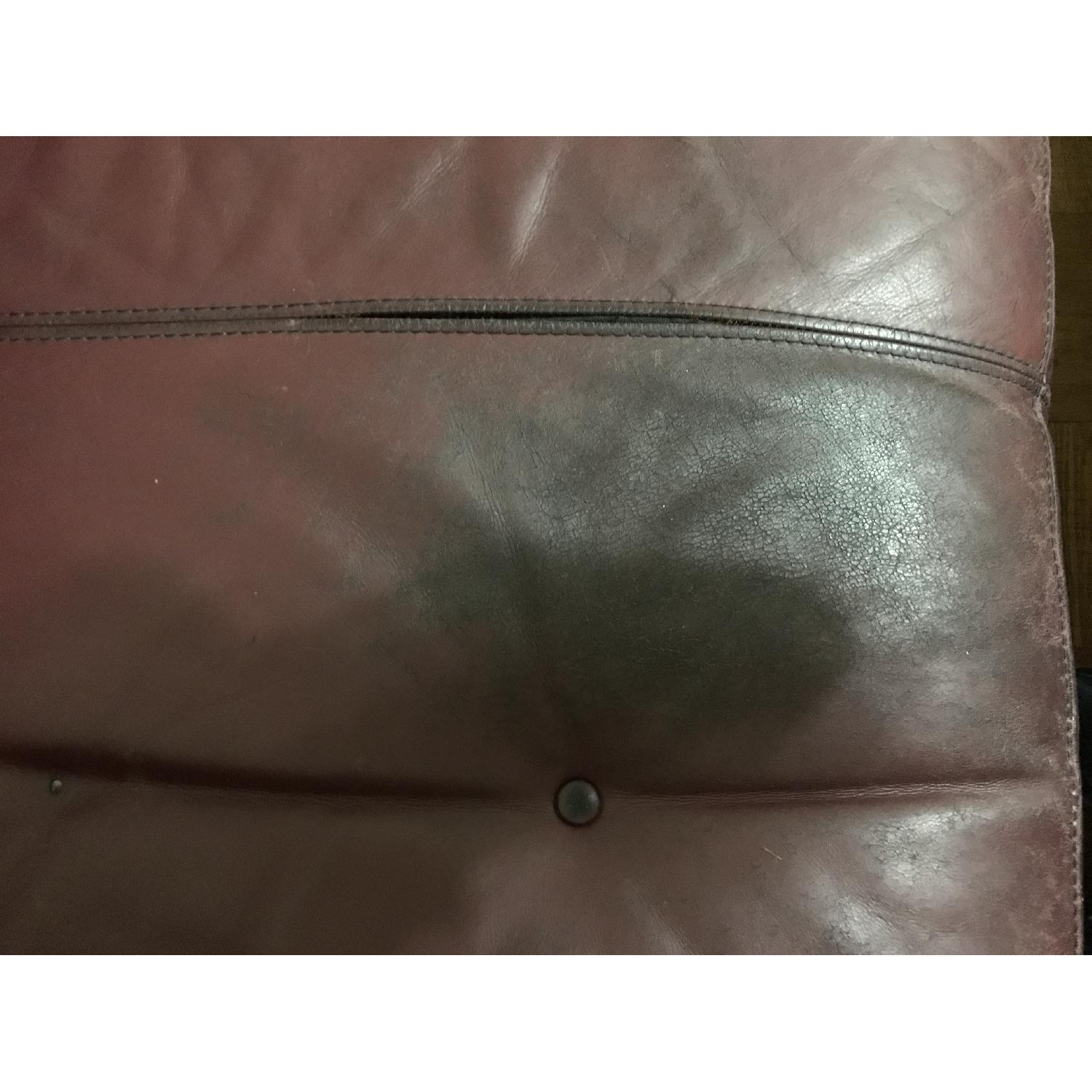 Leather & Wood Tufted Sectional Sofa - image-5