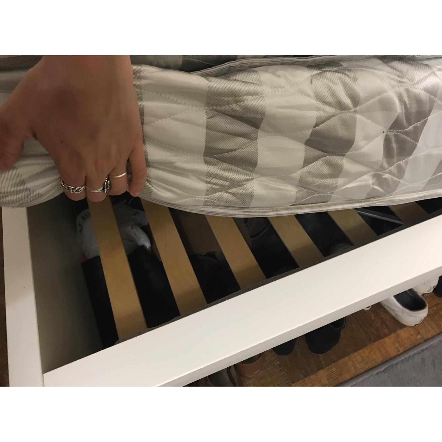 Ikea Malm White Queen Bed Frame w/ Slatted Base - image-4