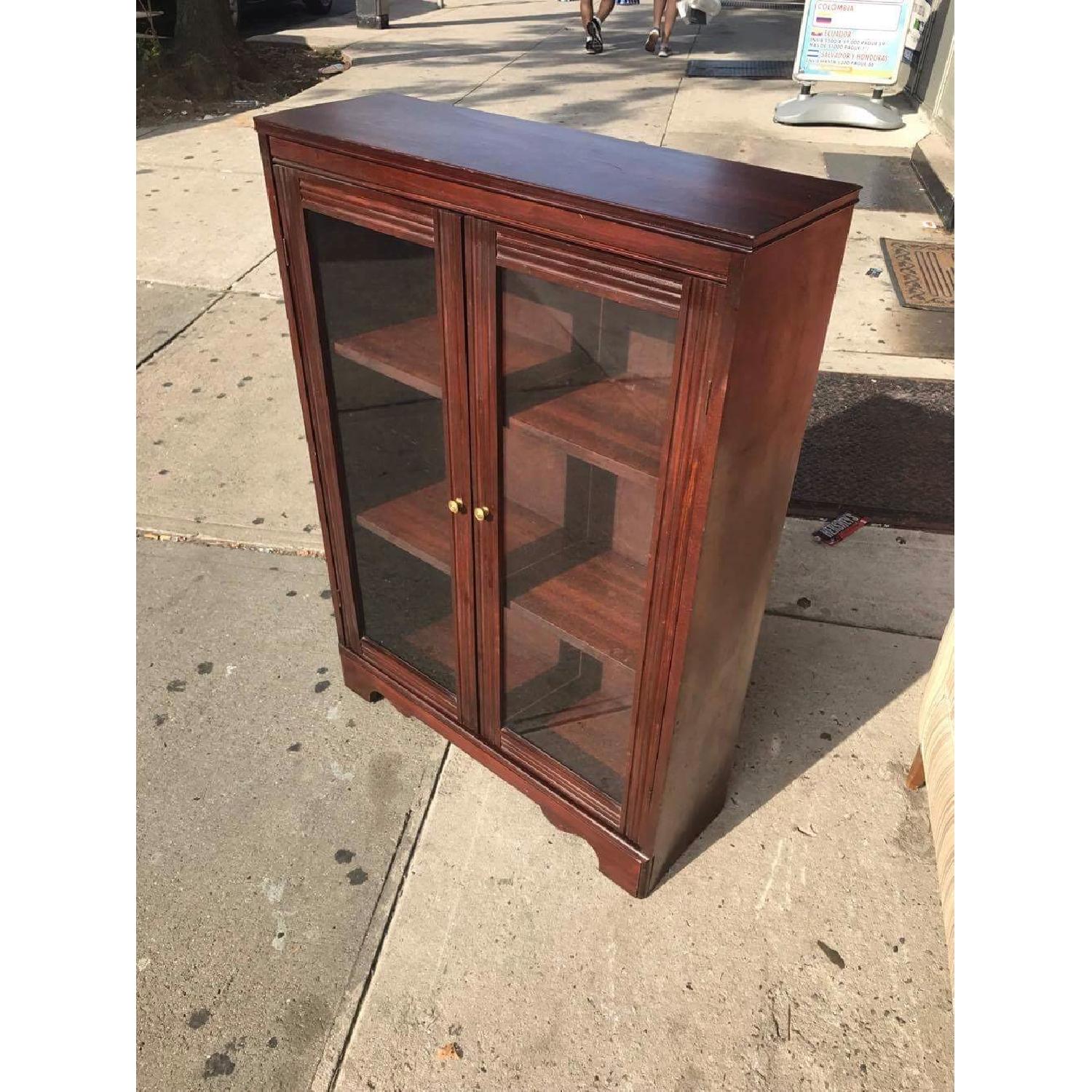 Antique 1940s Mahogany Bookcase/Cabinet - image-2