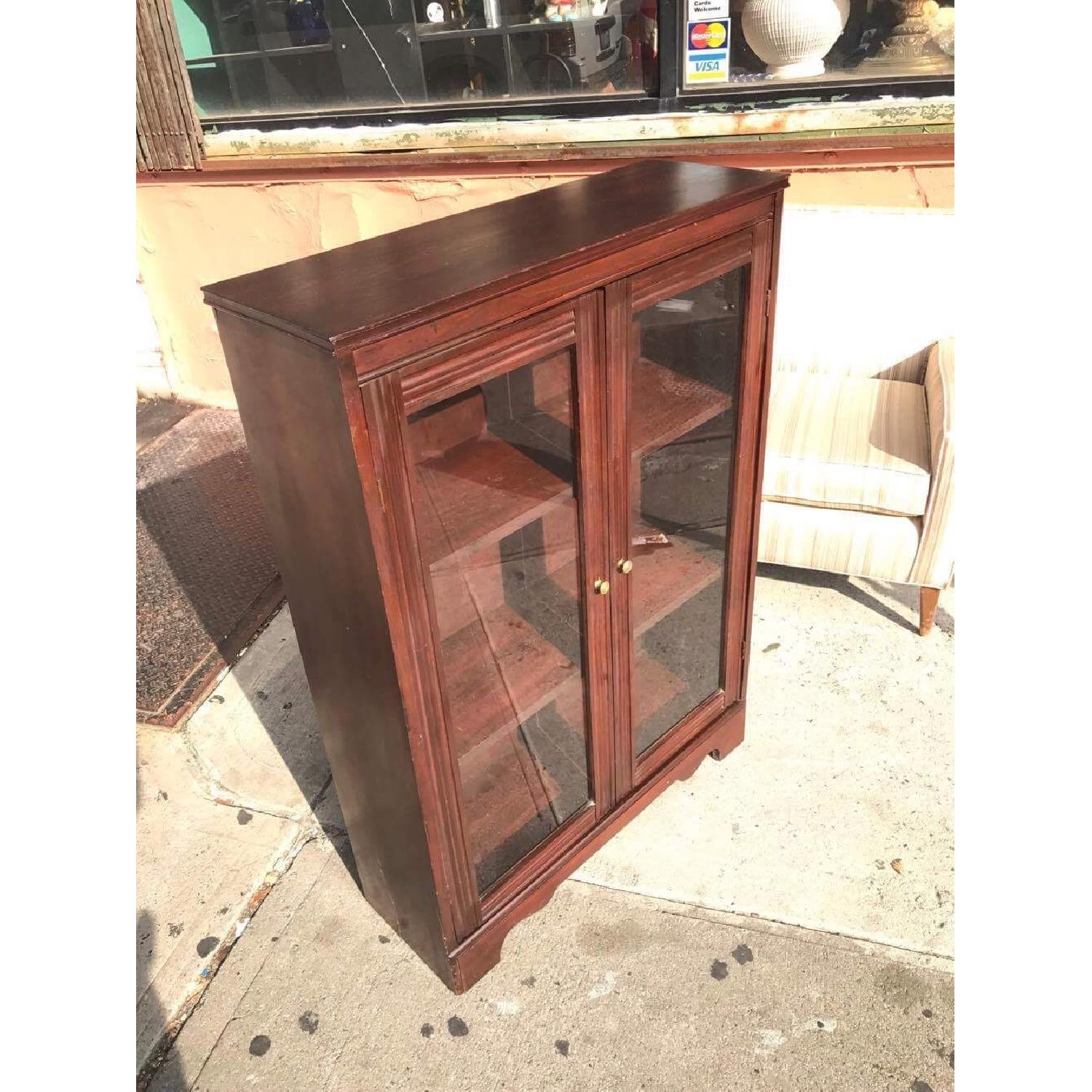 Antique 1940s Mahogany Bookcase/Cabinet - image-6