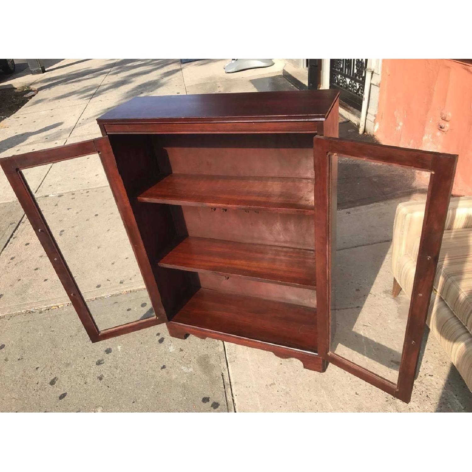 Antique 1940s Mahogany Bookcase/Cabinet - image-22