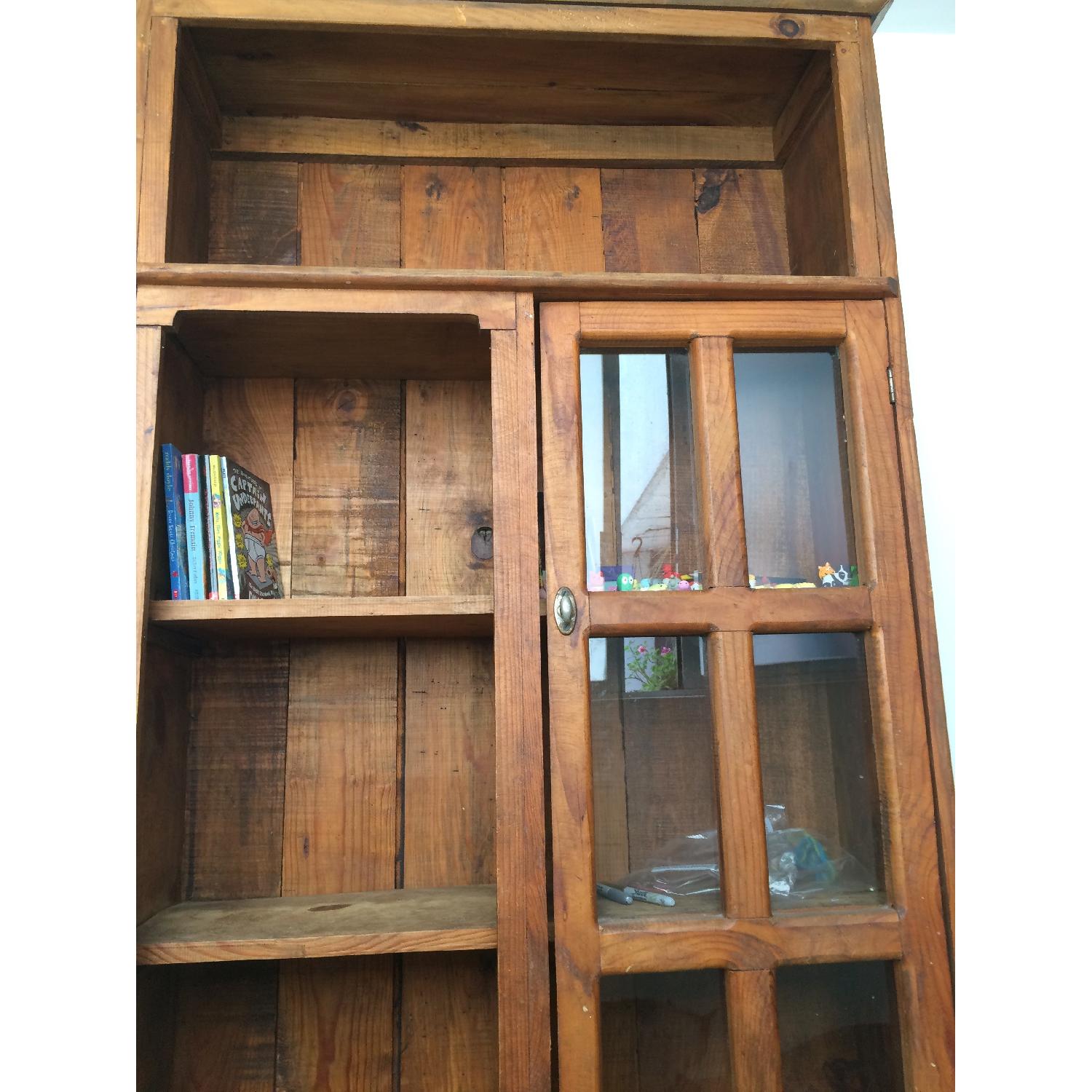 Rustic Wooden Country Bookshelves w/ Drawer - image-1
