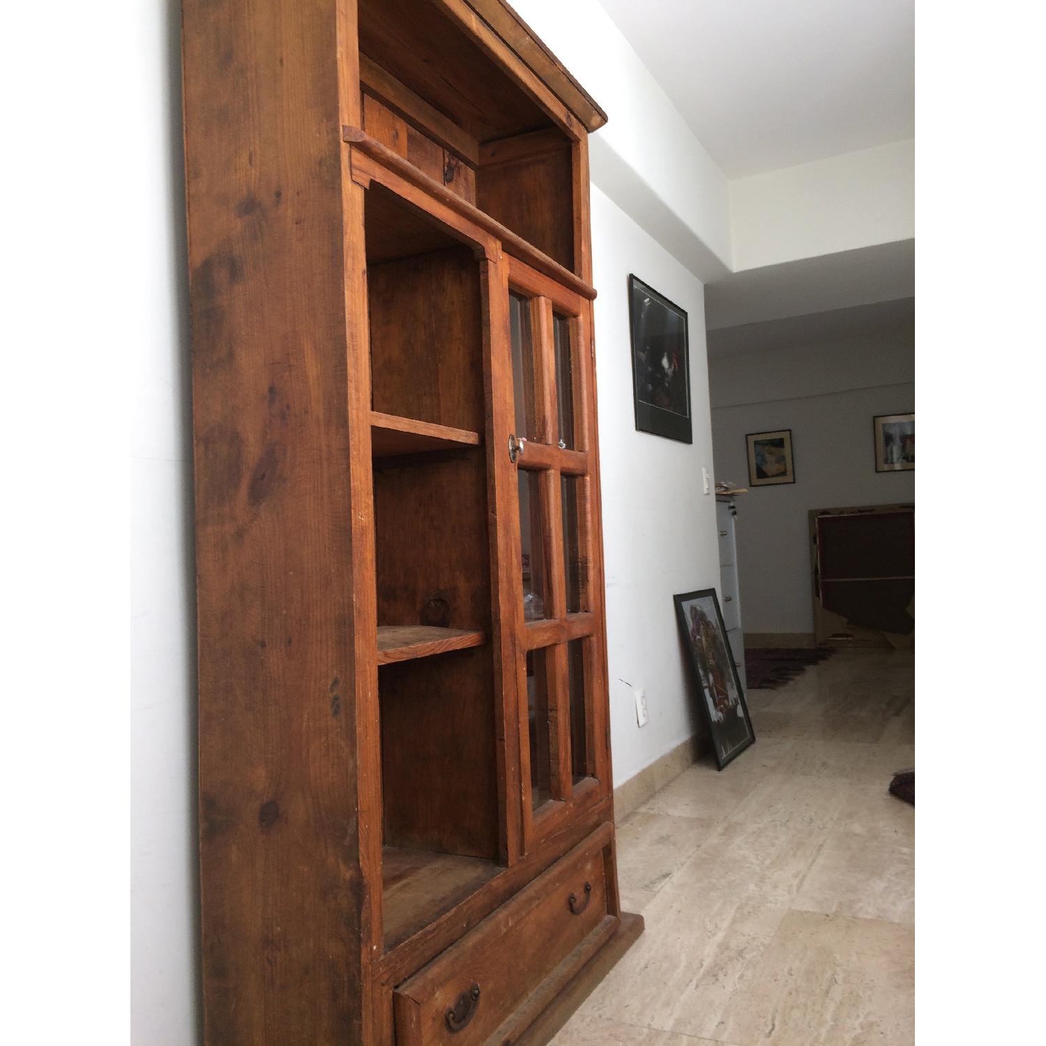 Rustic Wooden Country Bookshelves w/ Drawer - image-3