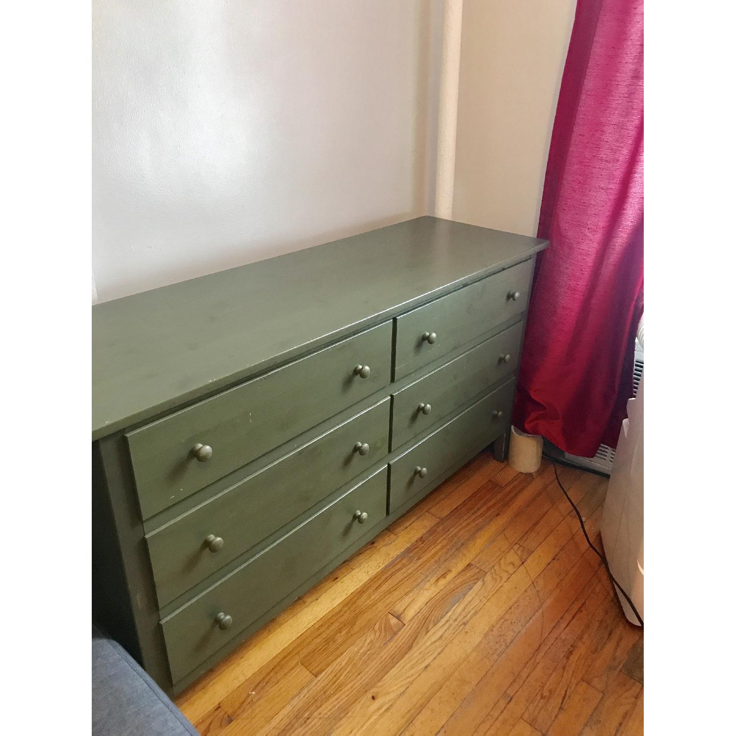 6 Drawer Dresser in Green - image-2