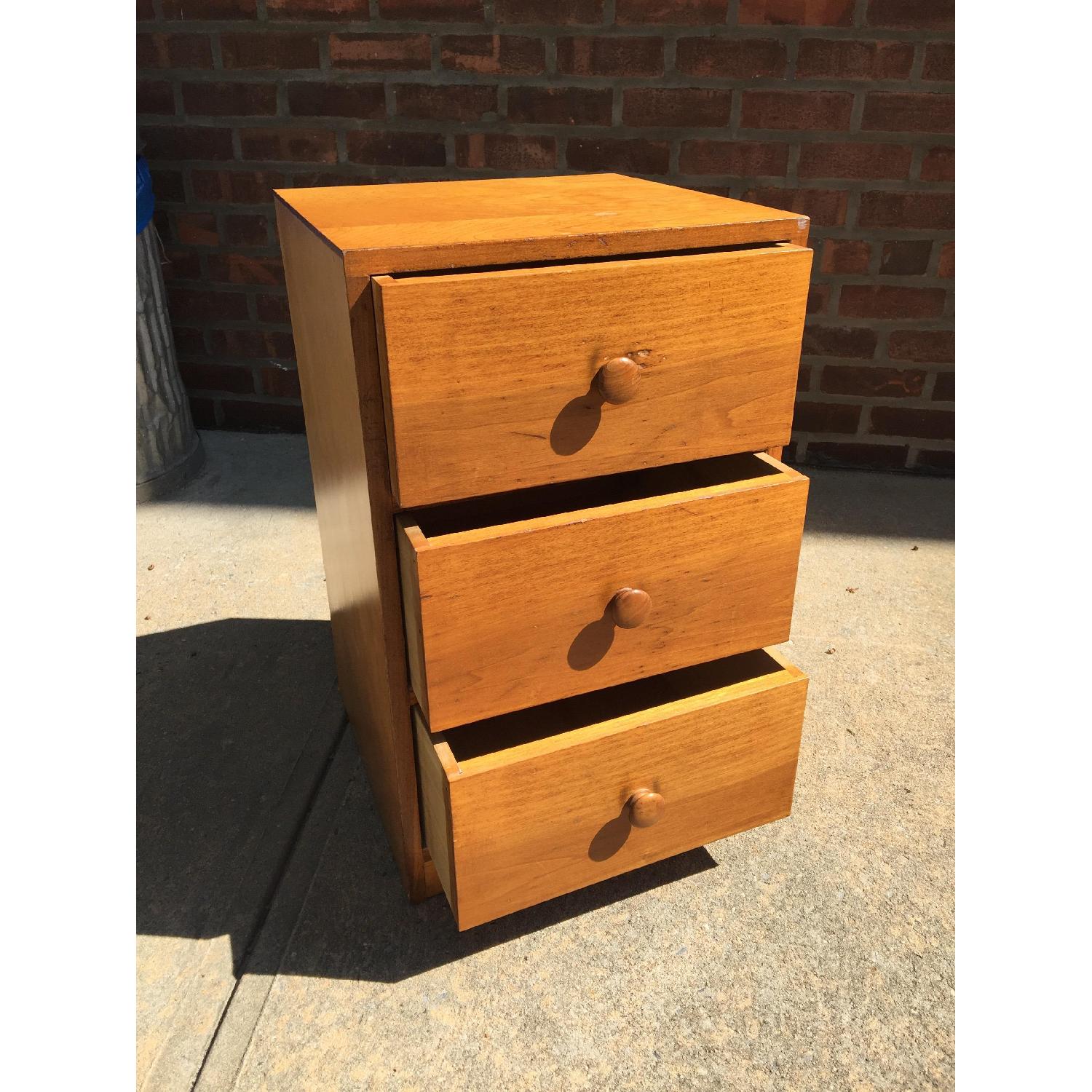 Wood 3 Drawer Nightstand - image-0