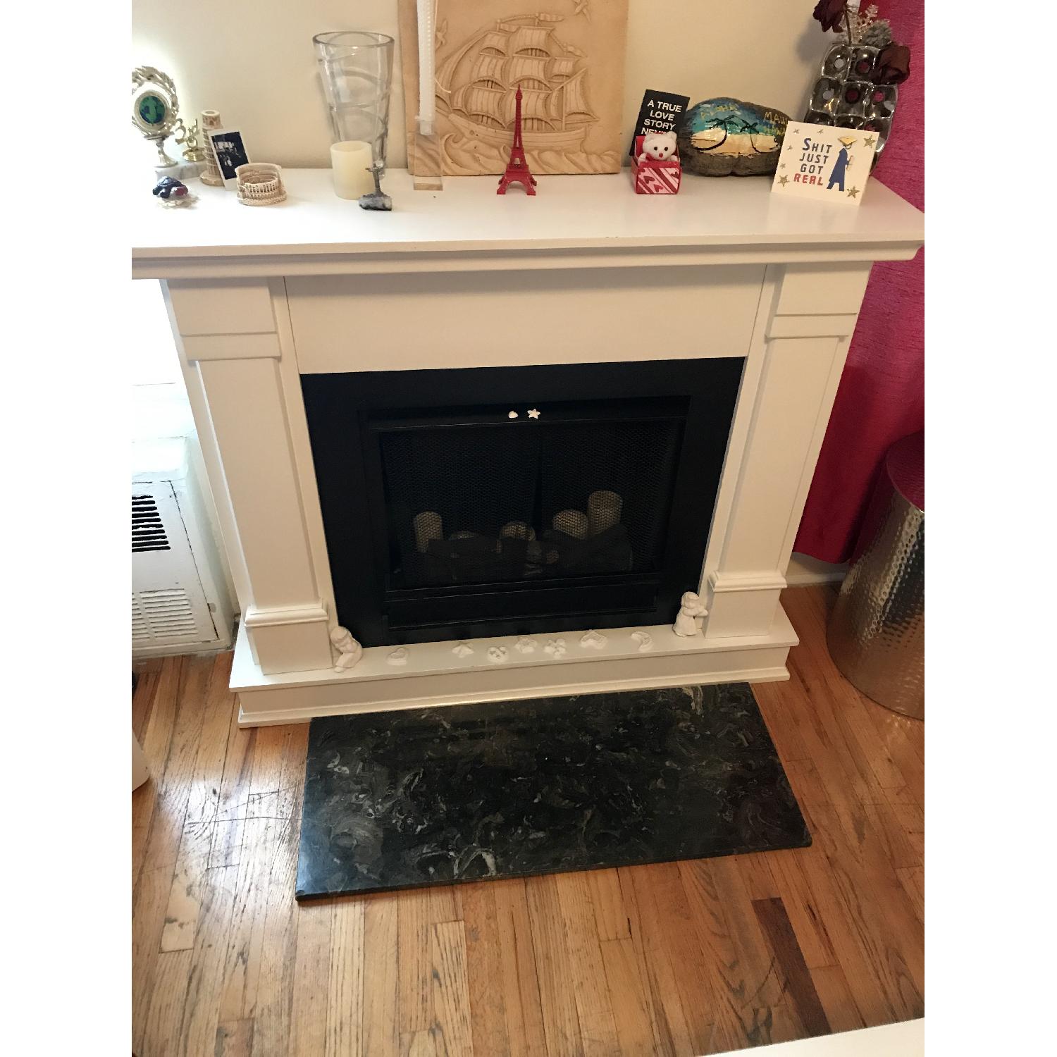 Real Flame White Fireplace - image-2