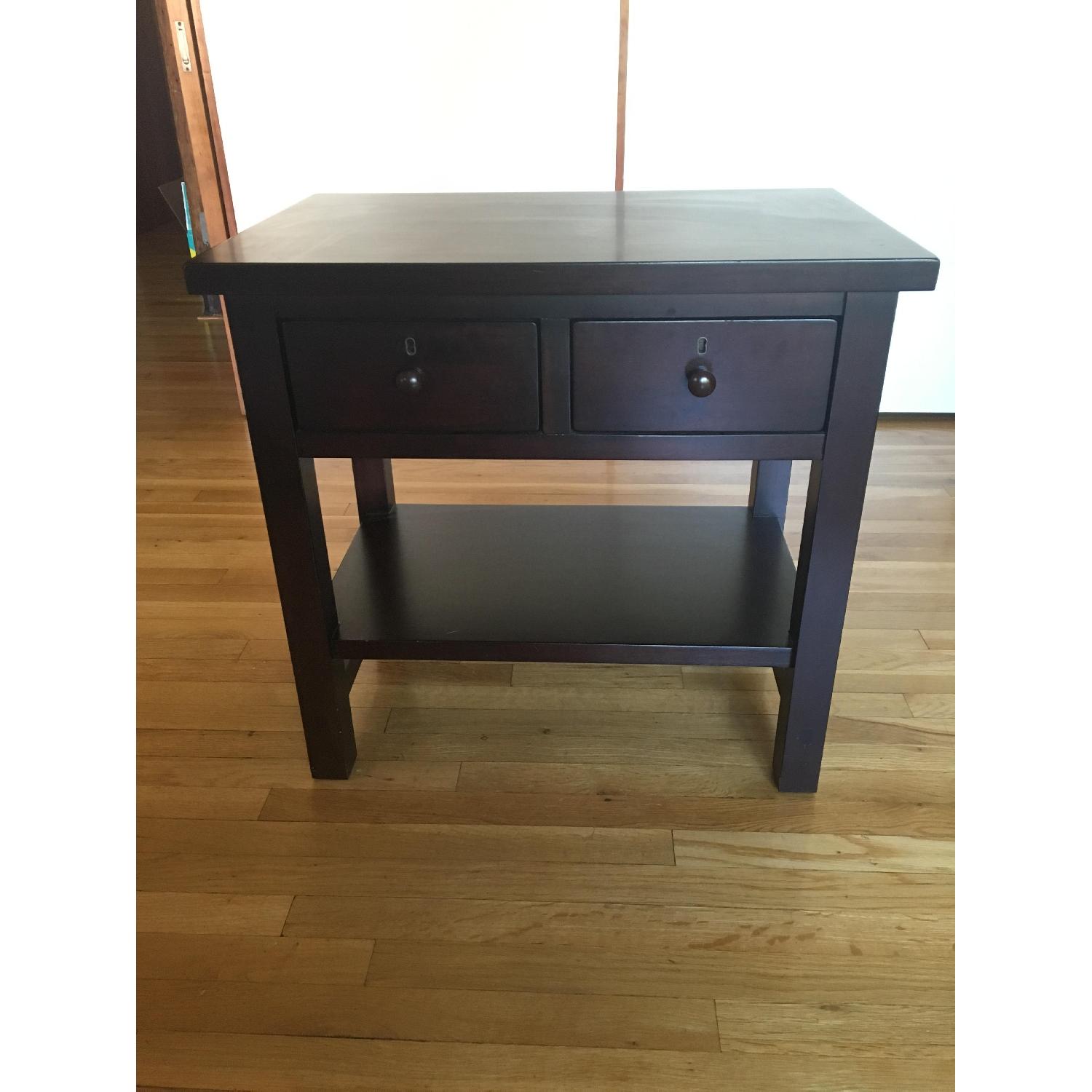 Pottery Barn Farmhouse 2-Drawer Bedside Table - image-1