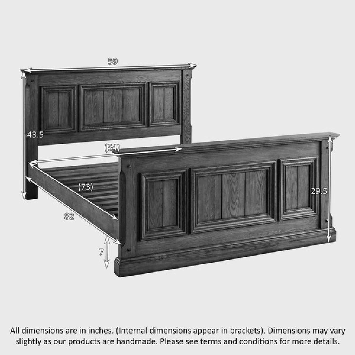 Oak Furniture Land Manor House Vintage Solid Oak Full Size Bed Frame - image-1