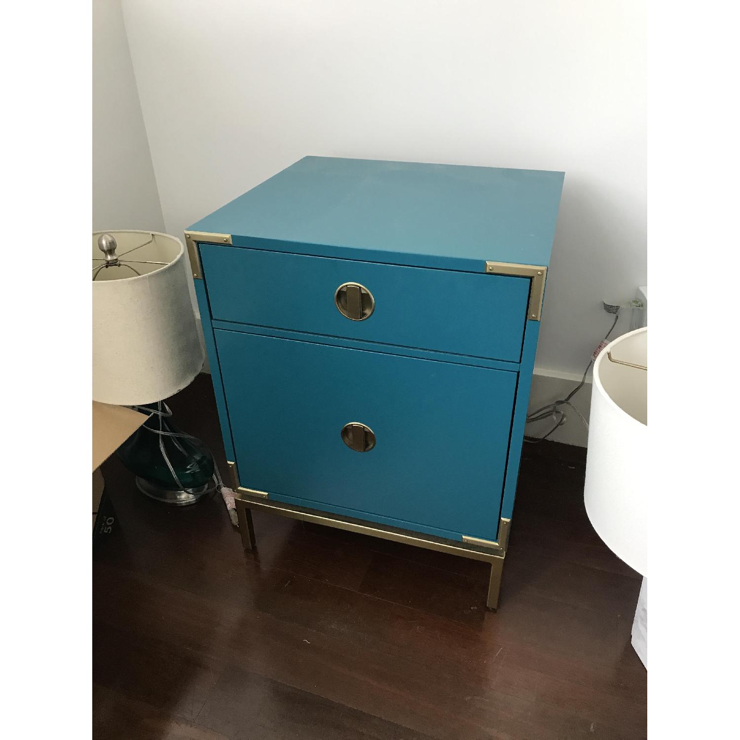 West Elm Modern Turquoise Malone Nightstand - image-3