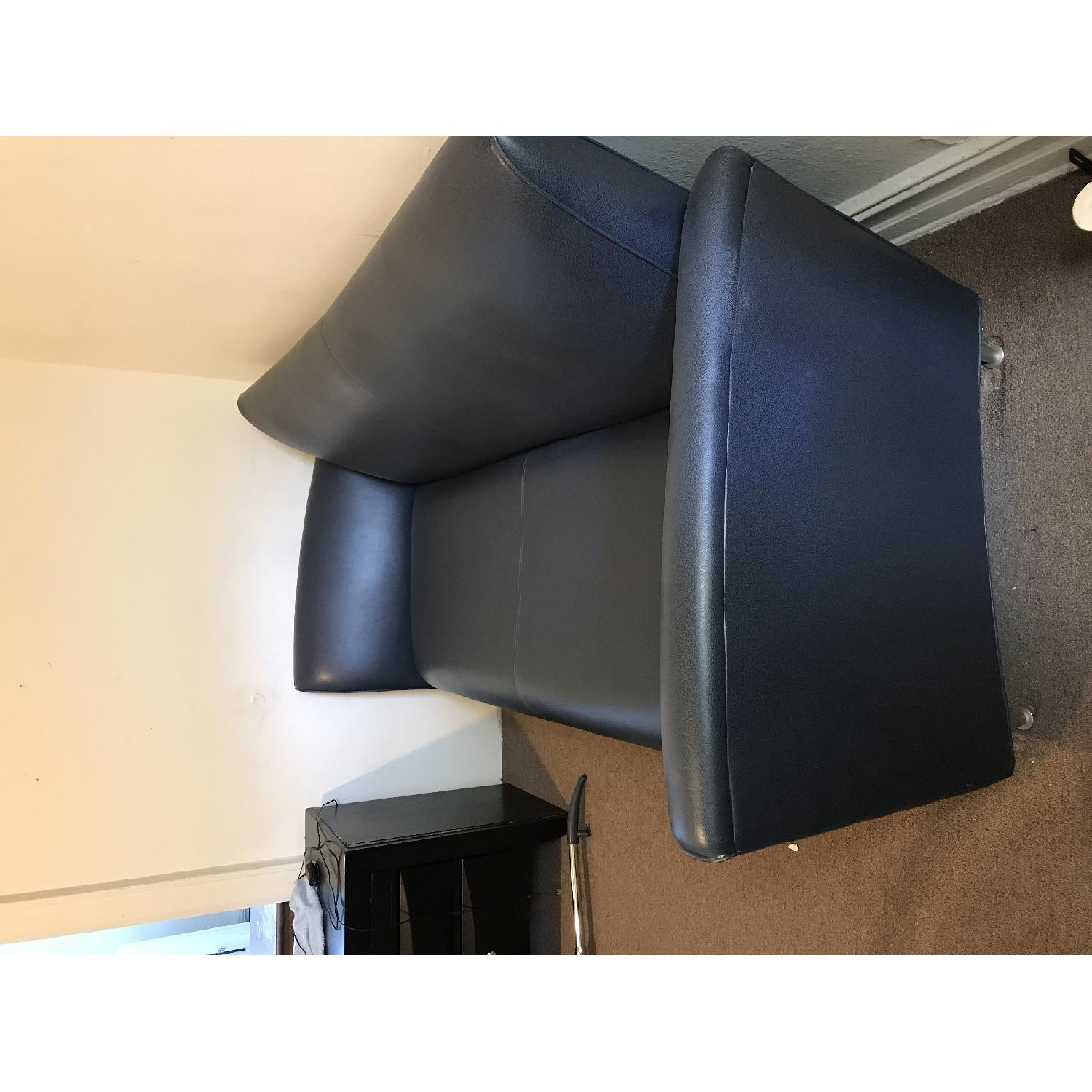 Blue Leather Couch - image-2