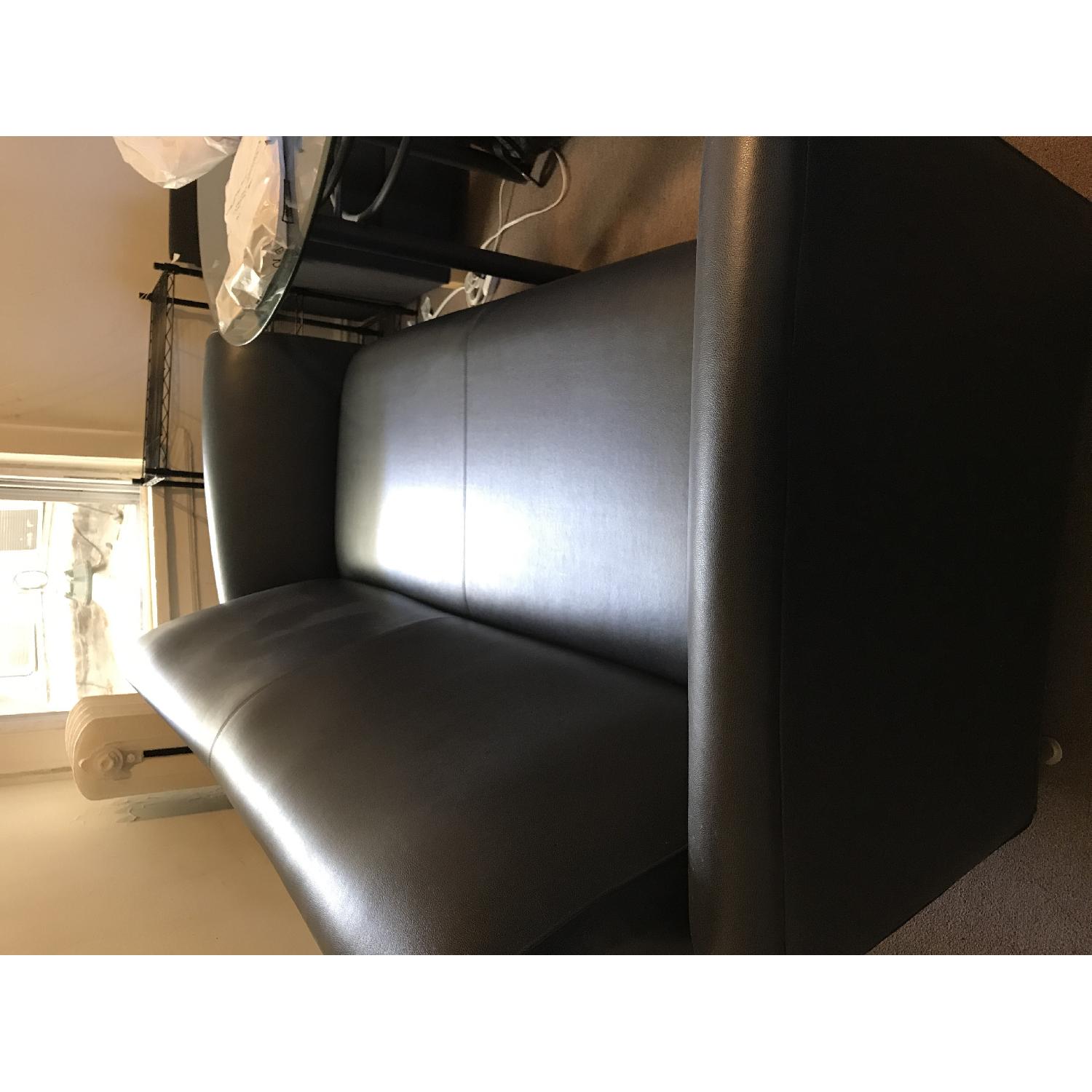 Blue Leather Couch - image-3