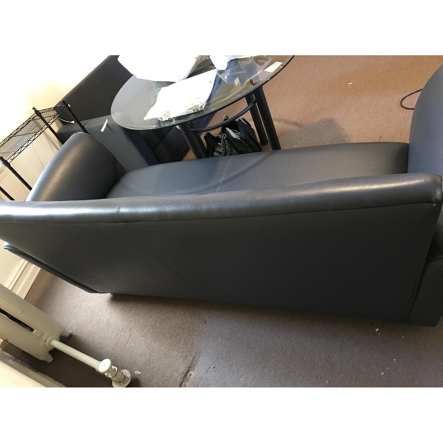 Blue Leather Couch - image-4
