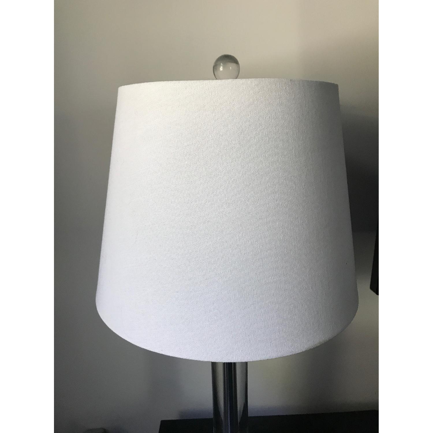Joss & Main Silver/Crystal Table Lamps w/ White Shade - image-3