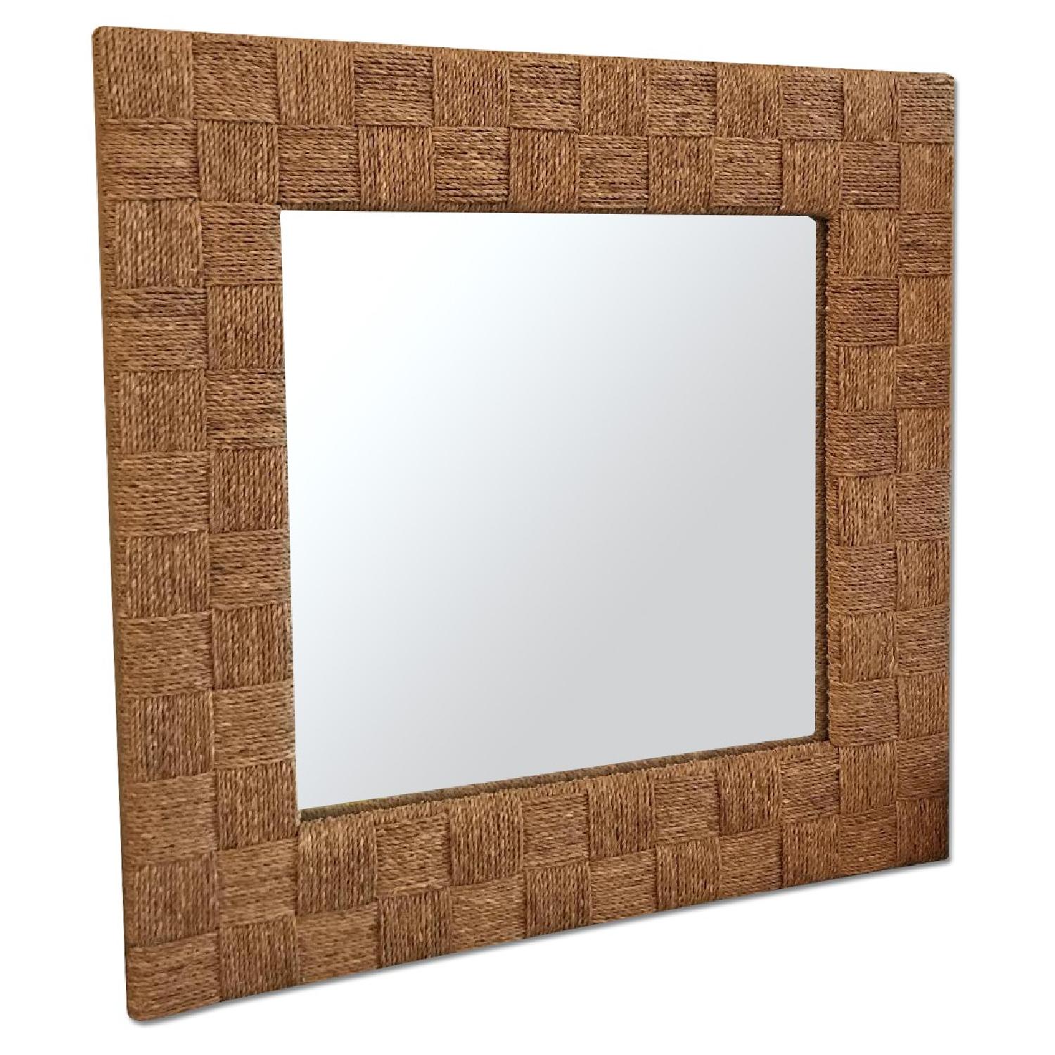 West Elm Wicker Mirror - image-0