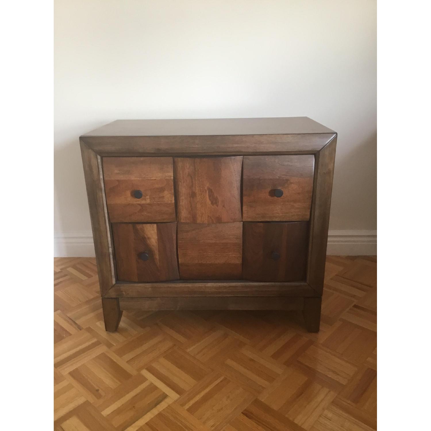 Raymour & Flanigan Light Walnut Nightstand - image-1