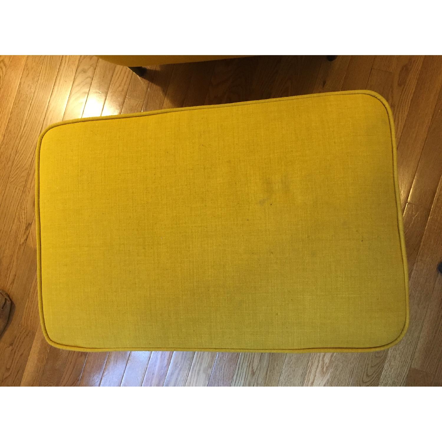Ikea Strandmon Yellow Armchair & Ottoman - image-5