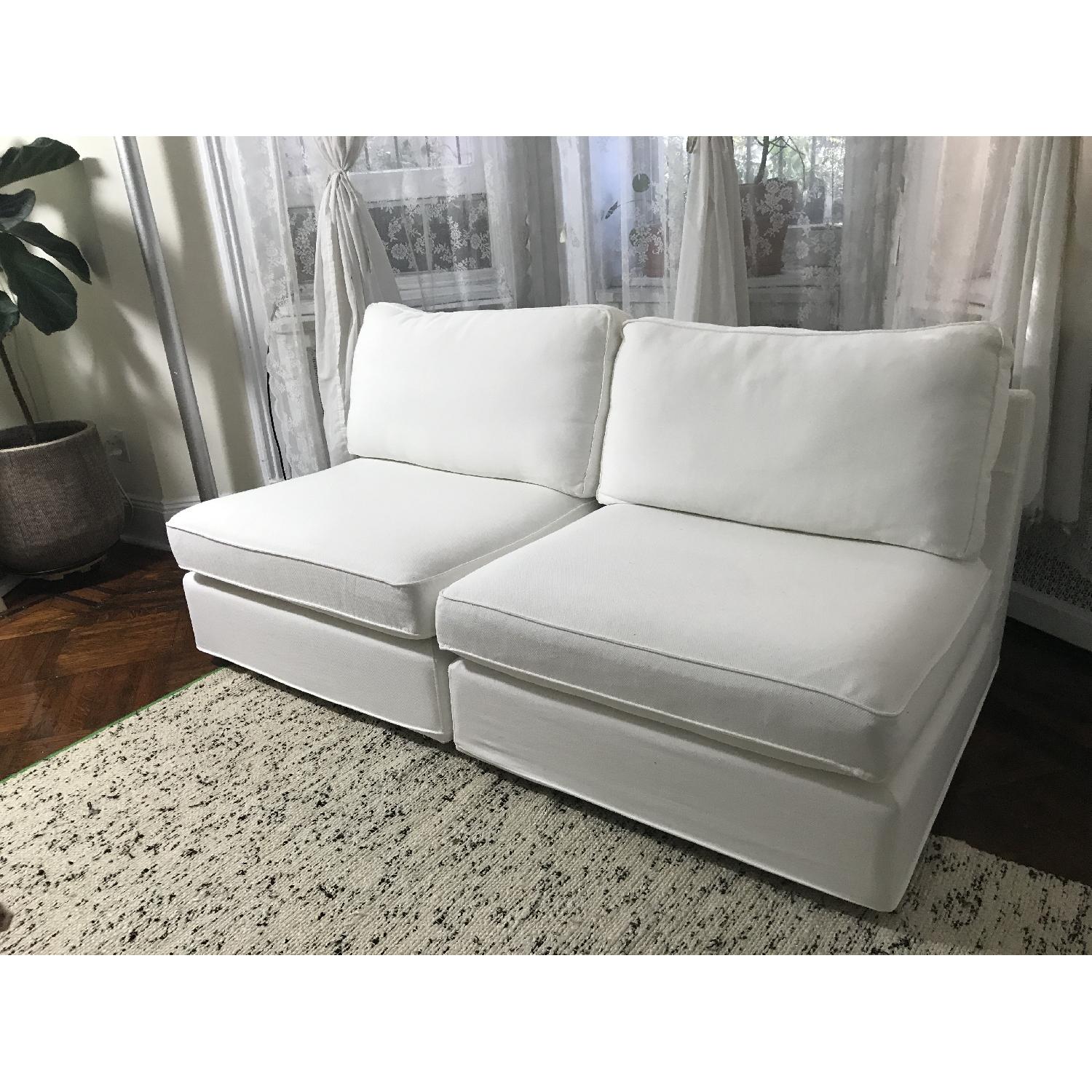 Ikea 2 Piece Sectional Sofa & Ottoman - image-2
