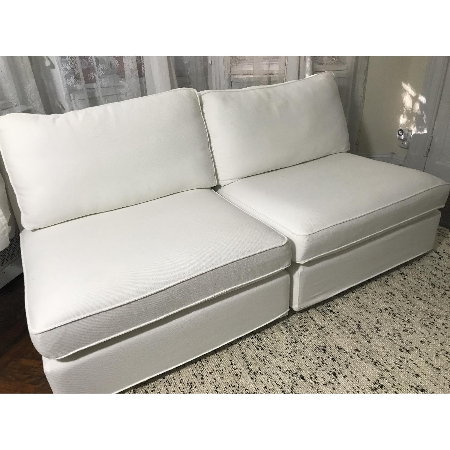 Ikea 2 Piece Sectional Sofa & Ottoman - image-3