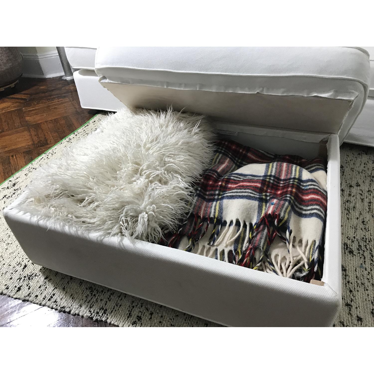 Ikea 2 Piece Sectional Sofa & Ottoman - image-7
