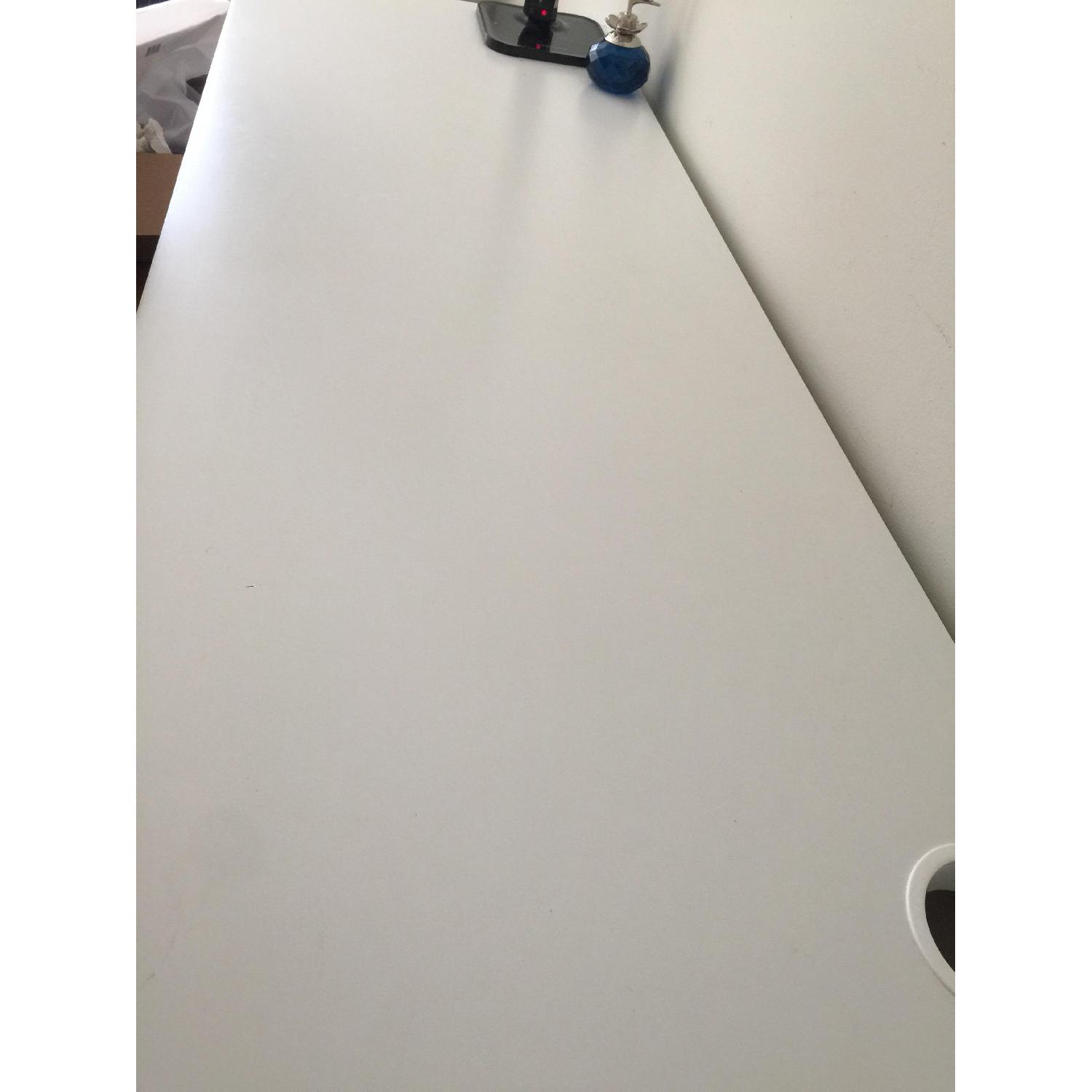 Ikea Micke White Desk + Black Renberget Chair - image-3