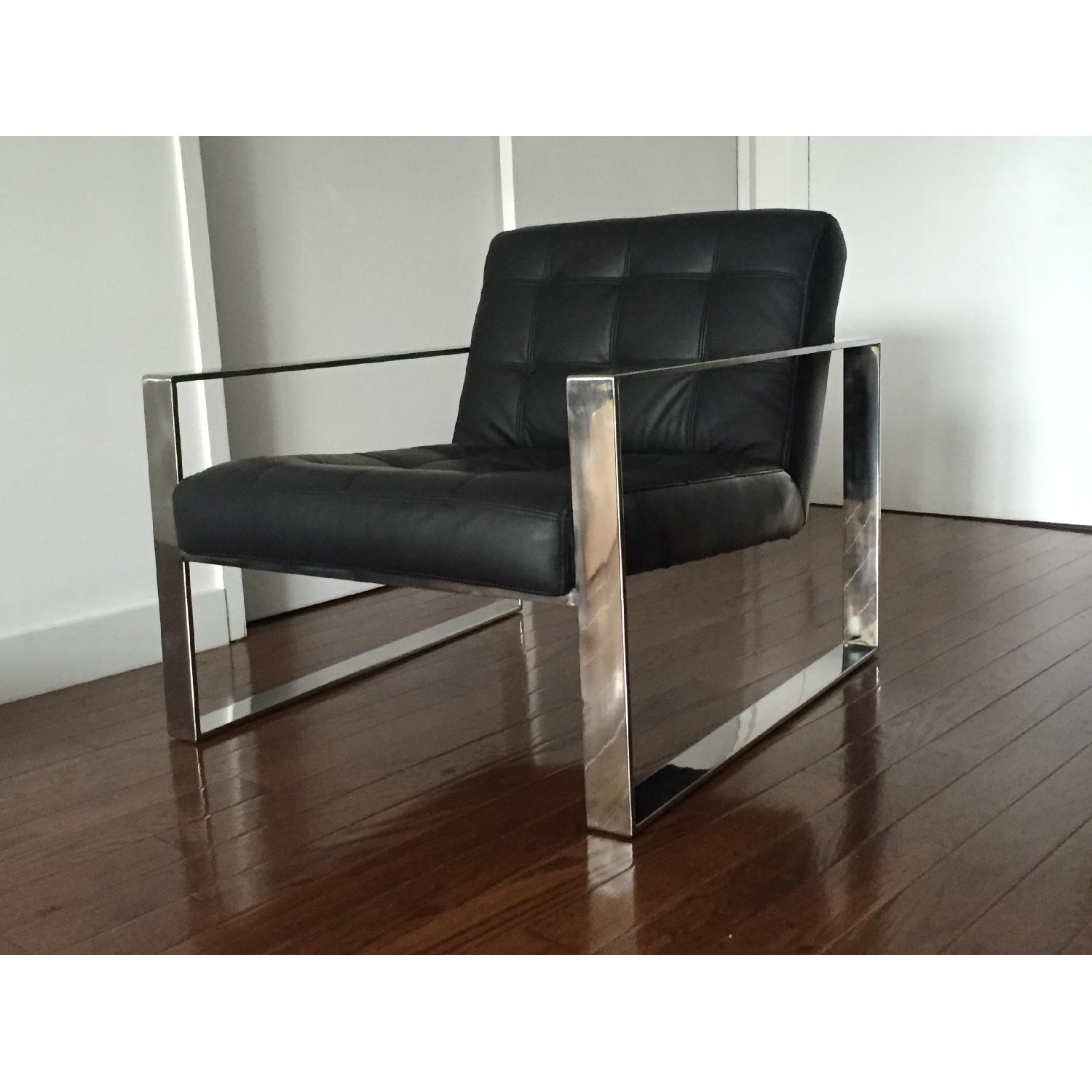 Modani Tufted Leather Lounge Chair - image-3
