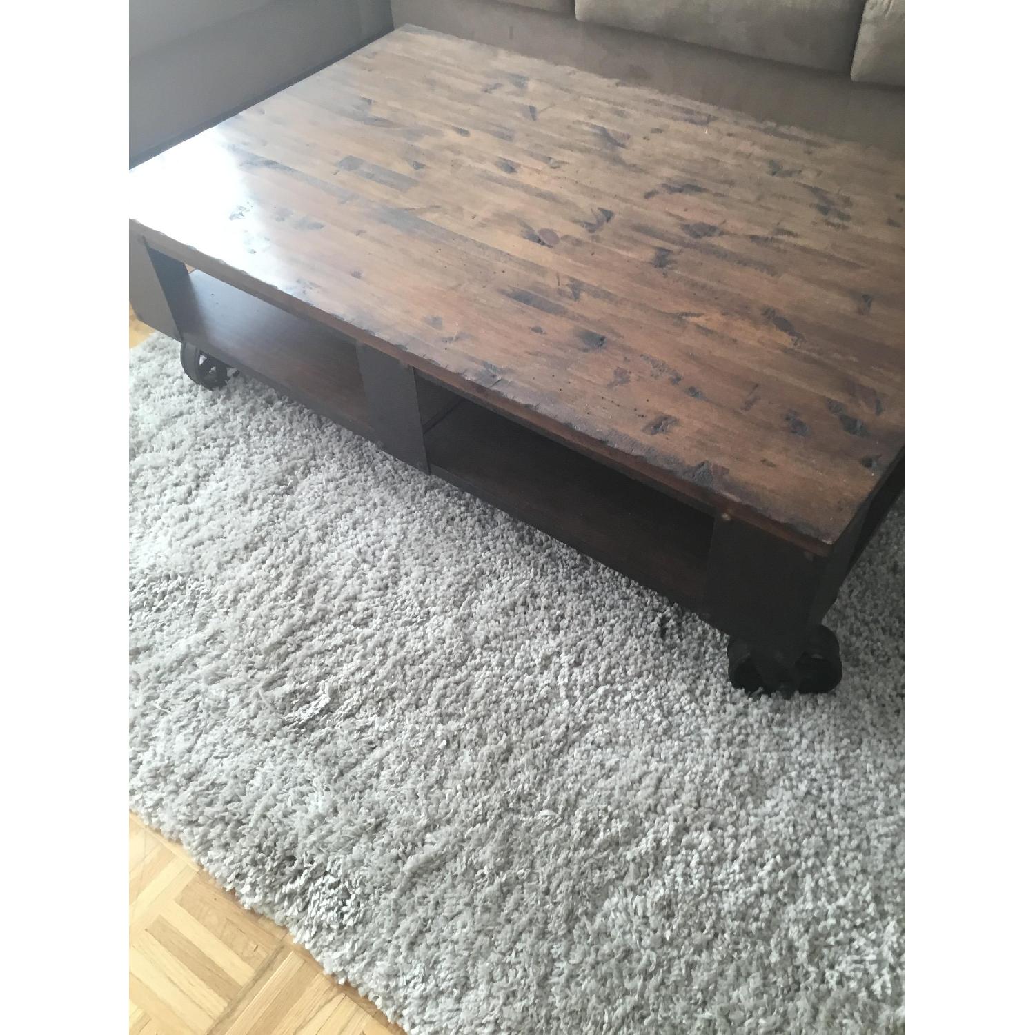Raymour & Flanigan Pine Coffee Table - image-2