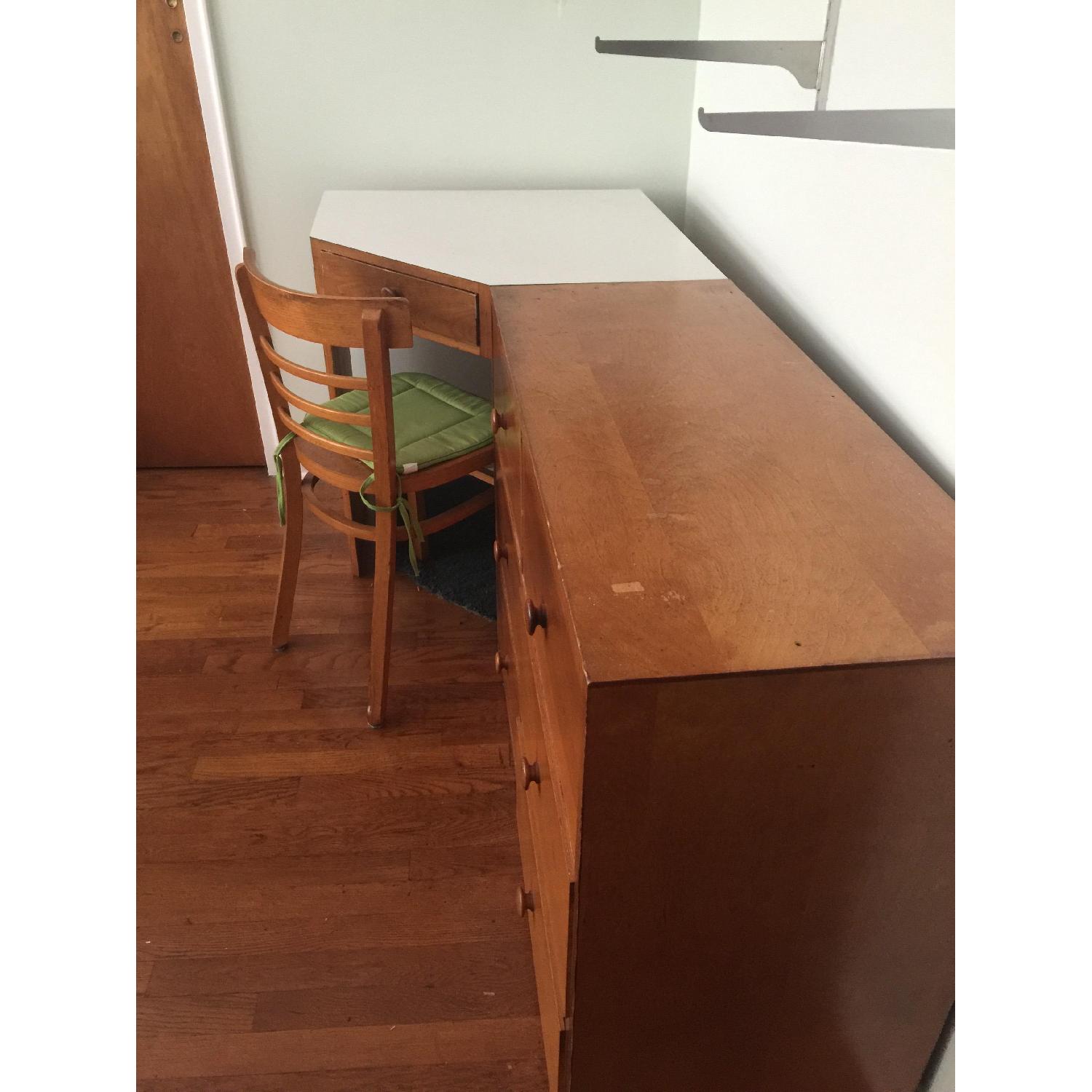 Wood Corner Desk w/ 6 Storage Drawers - image-3