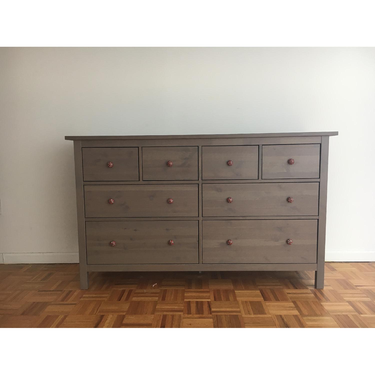 gray brown stained dresser Floren Contemporary Weathered Gray Wood 6-Drawer Dresser with Mirror –  Roundhill Furniture